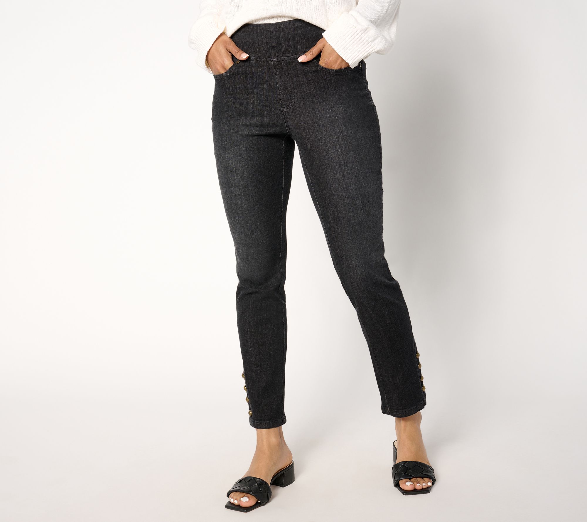Belle by Kim Gravel Reg Primabelle Button Hem Ankle Jean