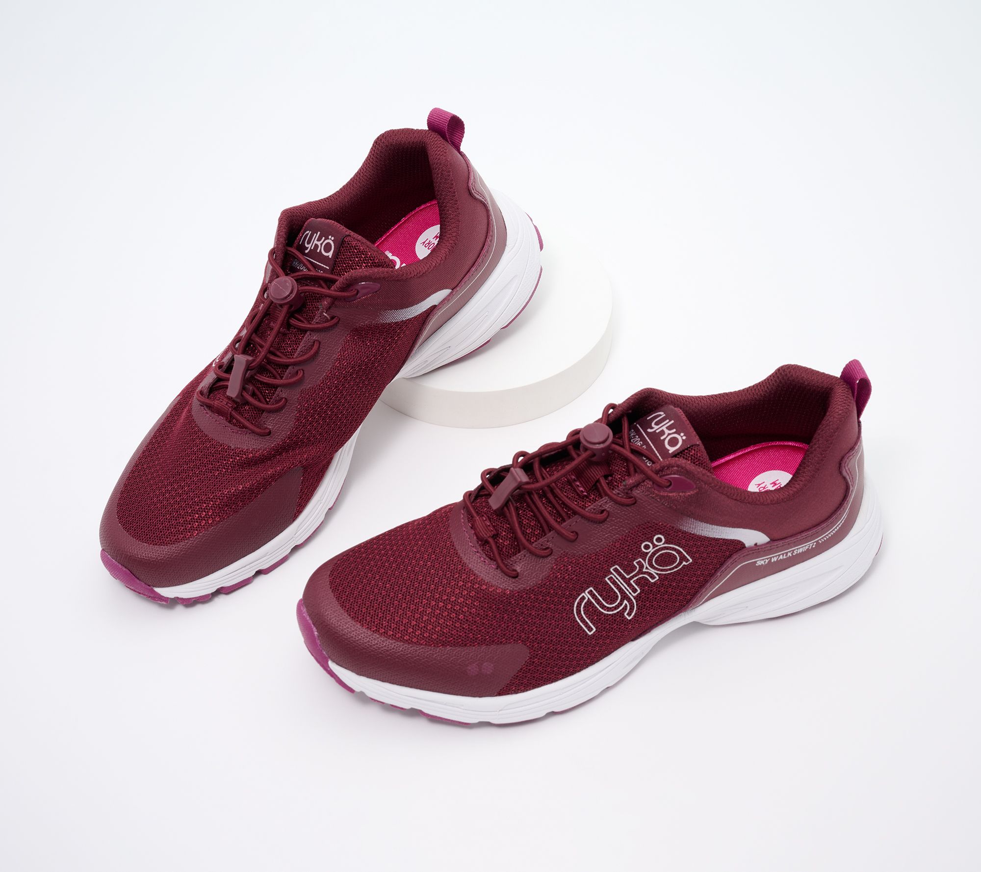 Ryka Memory Foam Bungee Walking Sneakers - Sky Walk Swift