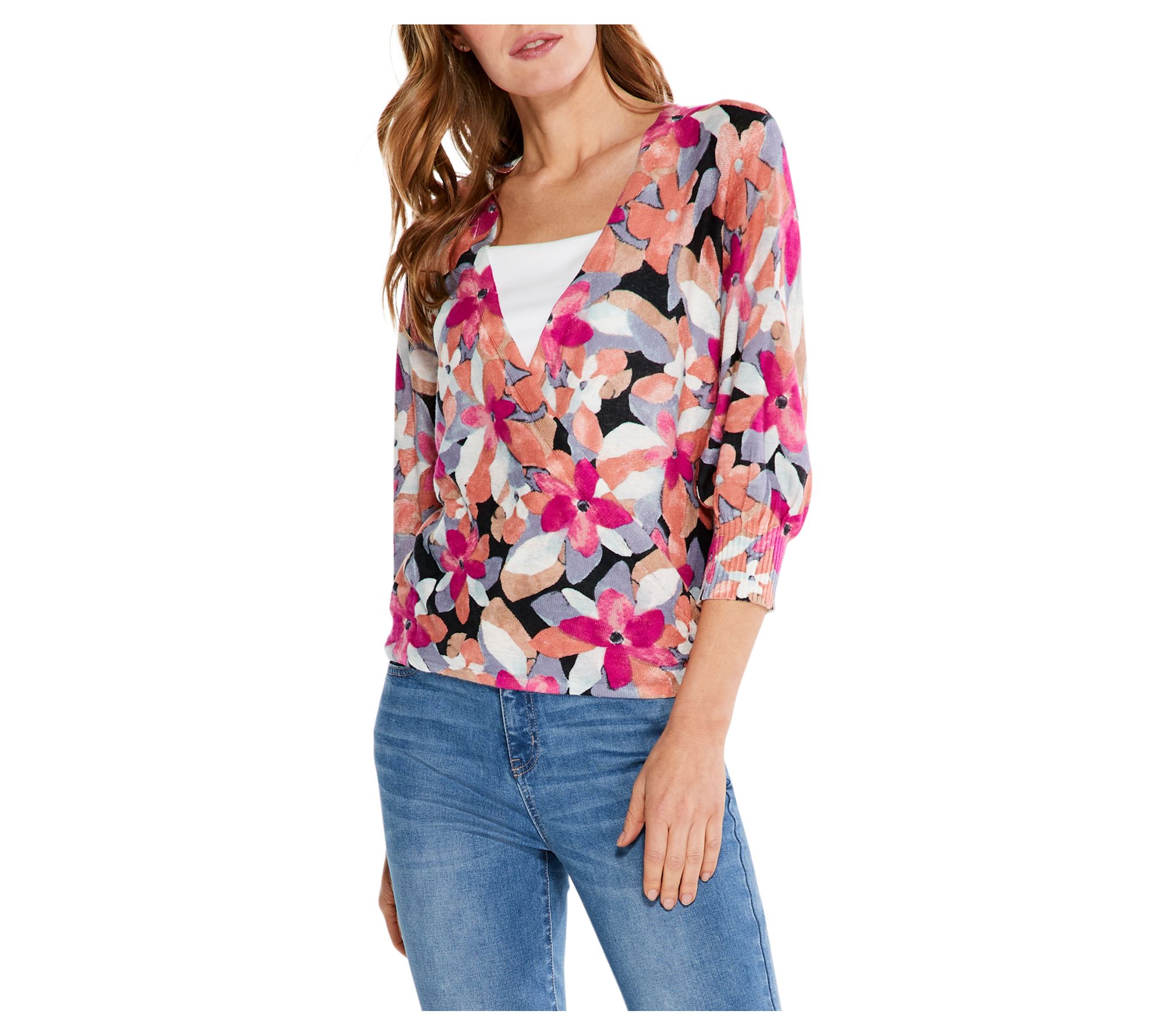 Nic+Zoe Missy Glowing Petals 4-Way Cardigan