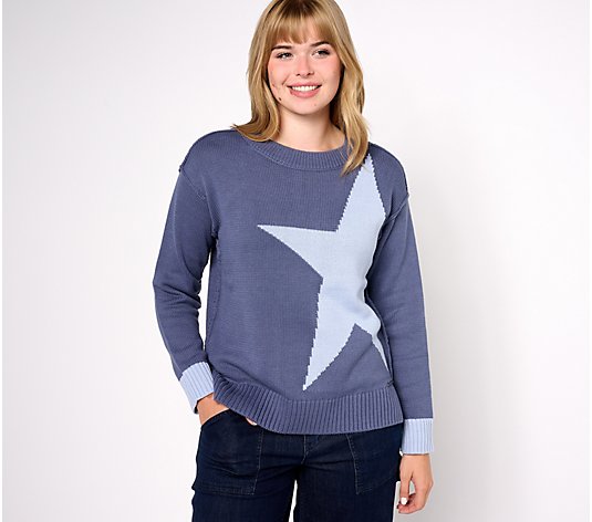 Forkæle Egenskab bejdsemiddel Peace Love World Intarsia Pullover Sweater - QVC.com