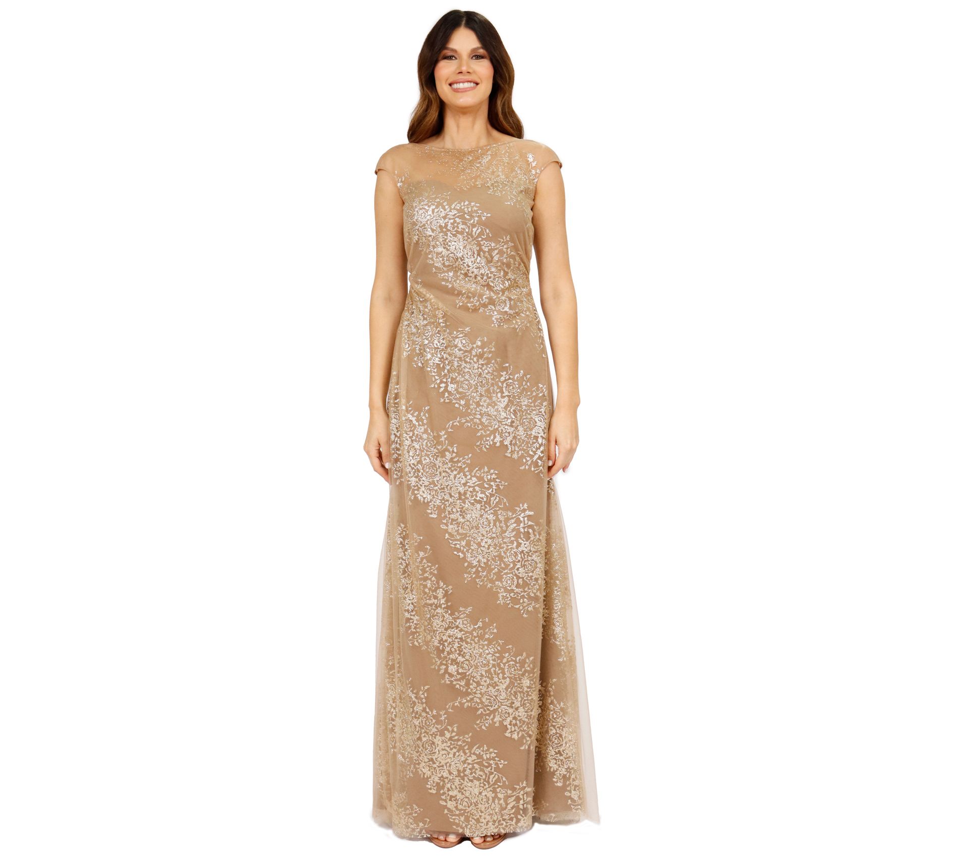 Rene Ruiz Collection Long Glitter Gown