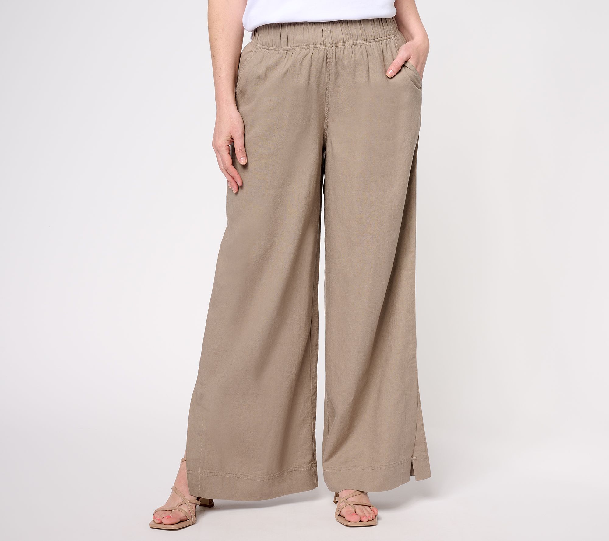 "As Is" Peace Love World Regular Linen Wide Leg Pant