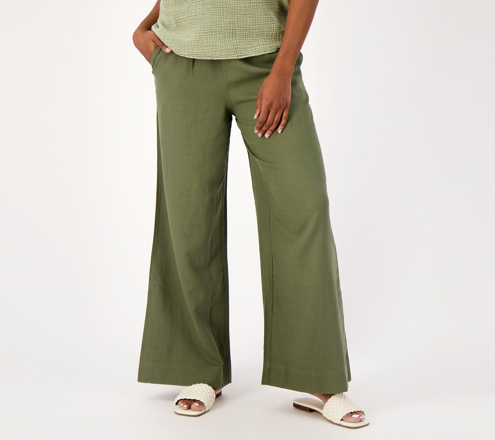 "As Is" Peace Love World Regular Linen Wide Leg Pant