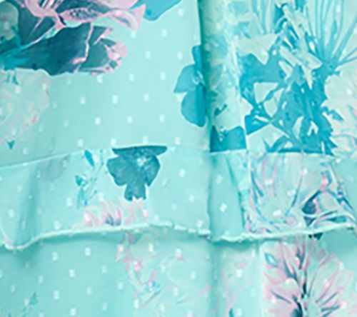 Destination 365 Regular Floral Clip Dot Chiffon Maxi Dress