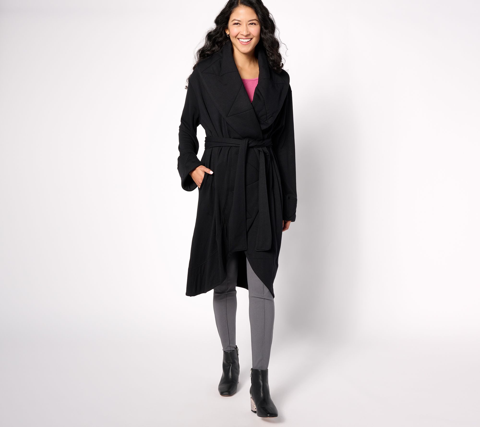 "As Is" Attitudes by Renee French Terry Belted Wrap Cardigan