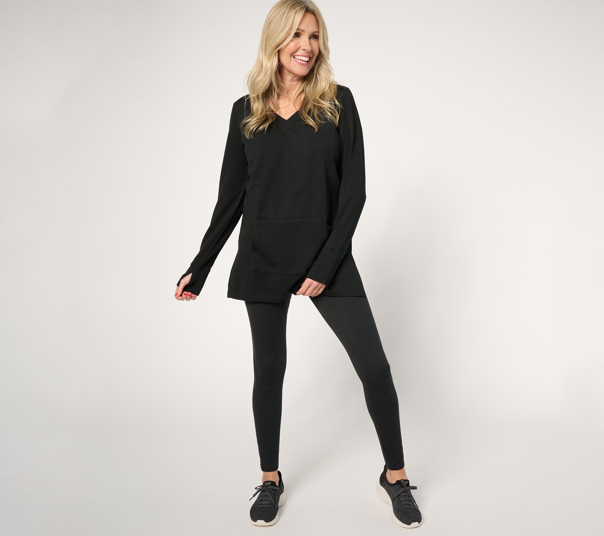 Cuddl Duds Petite Comfortwear Tunic & Legging Lounge Set
