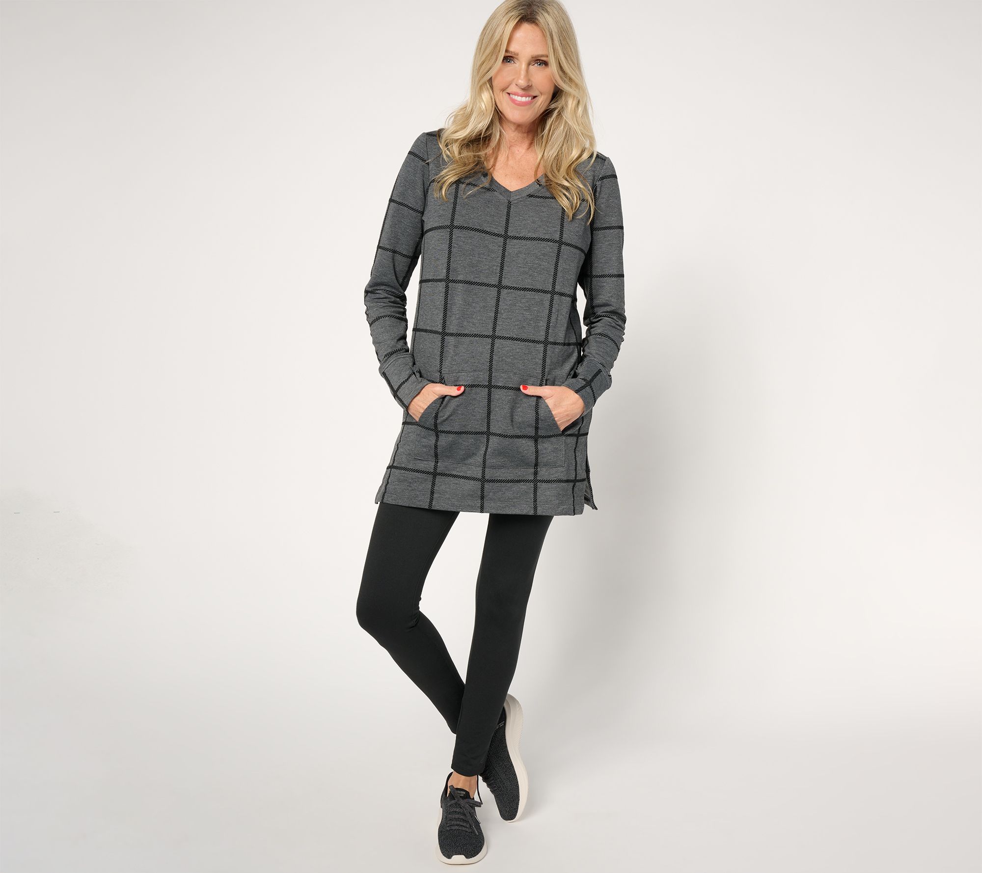Cuddl Duds Petite Comfortwear Tunic & Legging Lounge Set