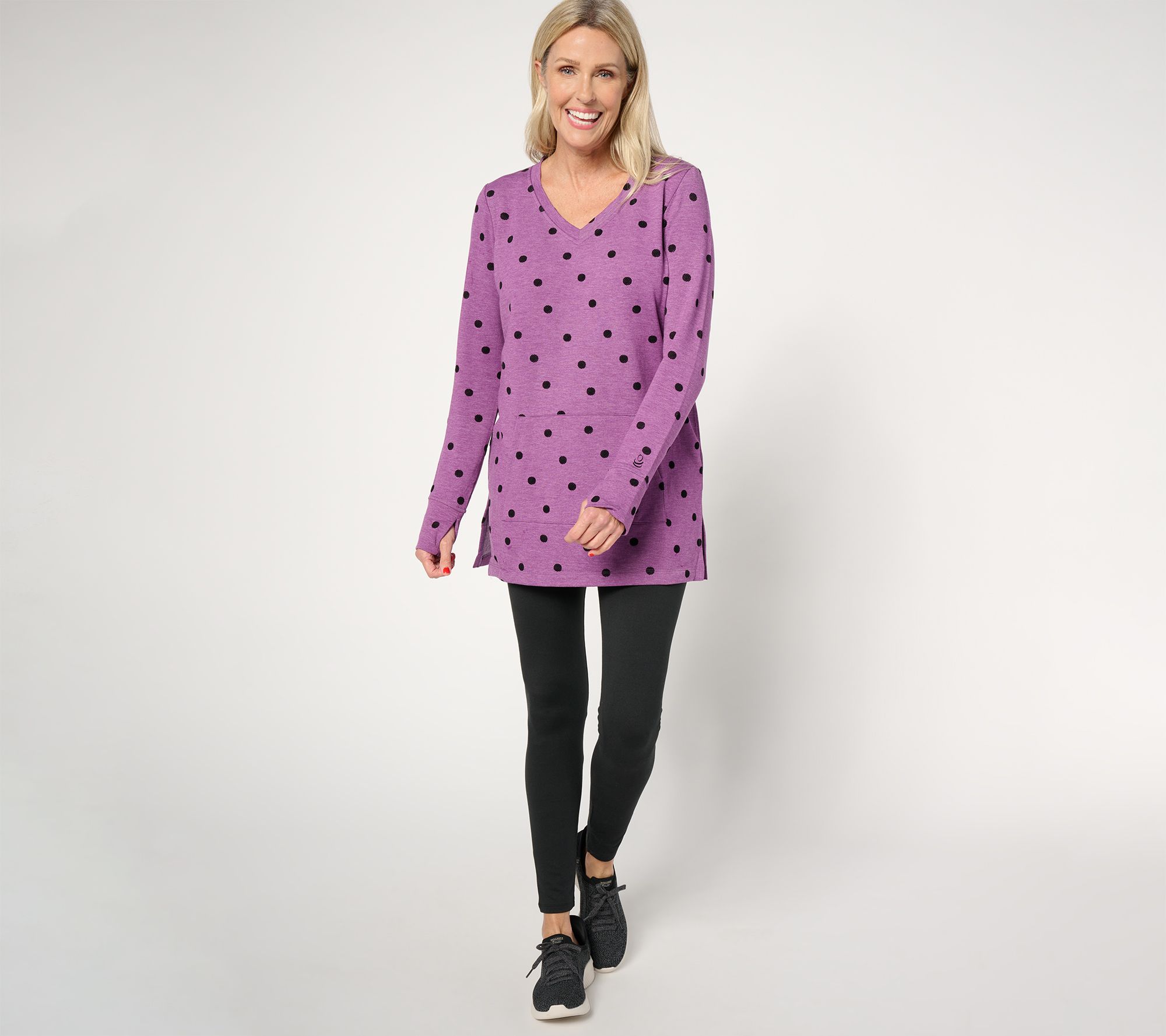 Cuddl Duds Petite Comfortwear Tunic & Legging Lounge Set