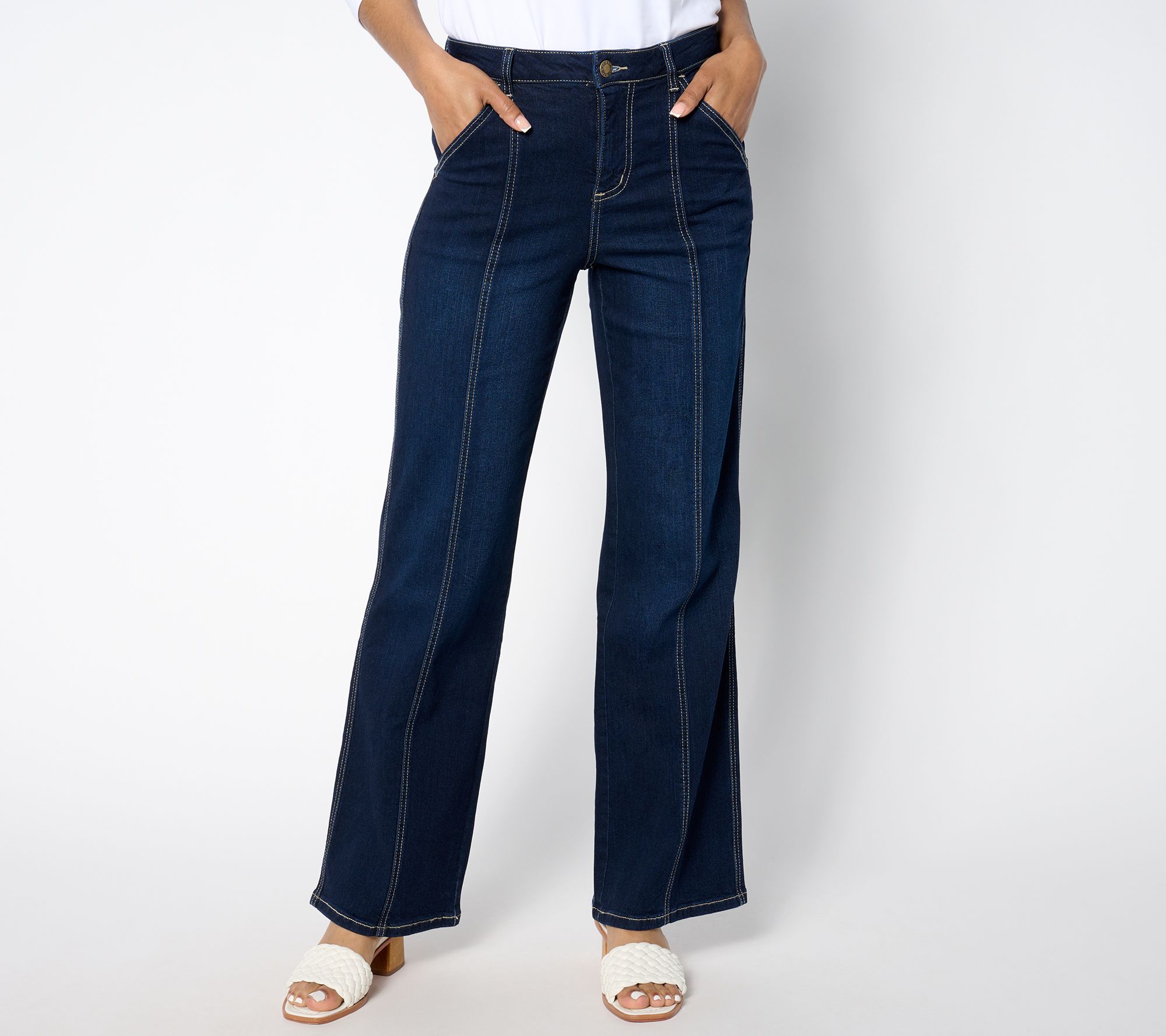 Belle by Kim Gravel TripleLuxe Reg Denim Seamed to Perfection Jean