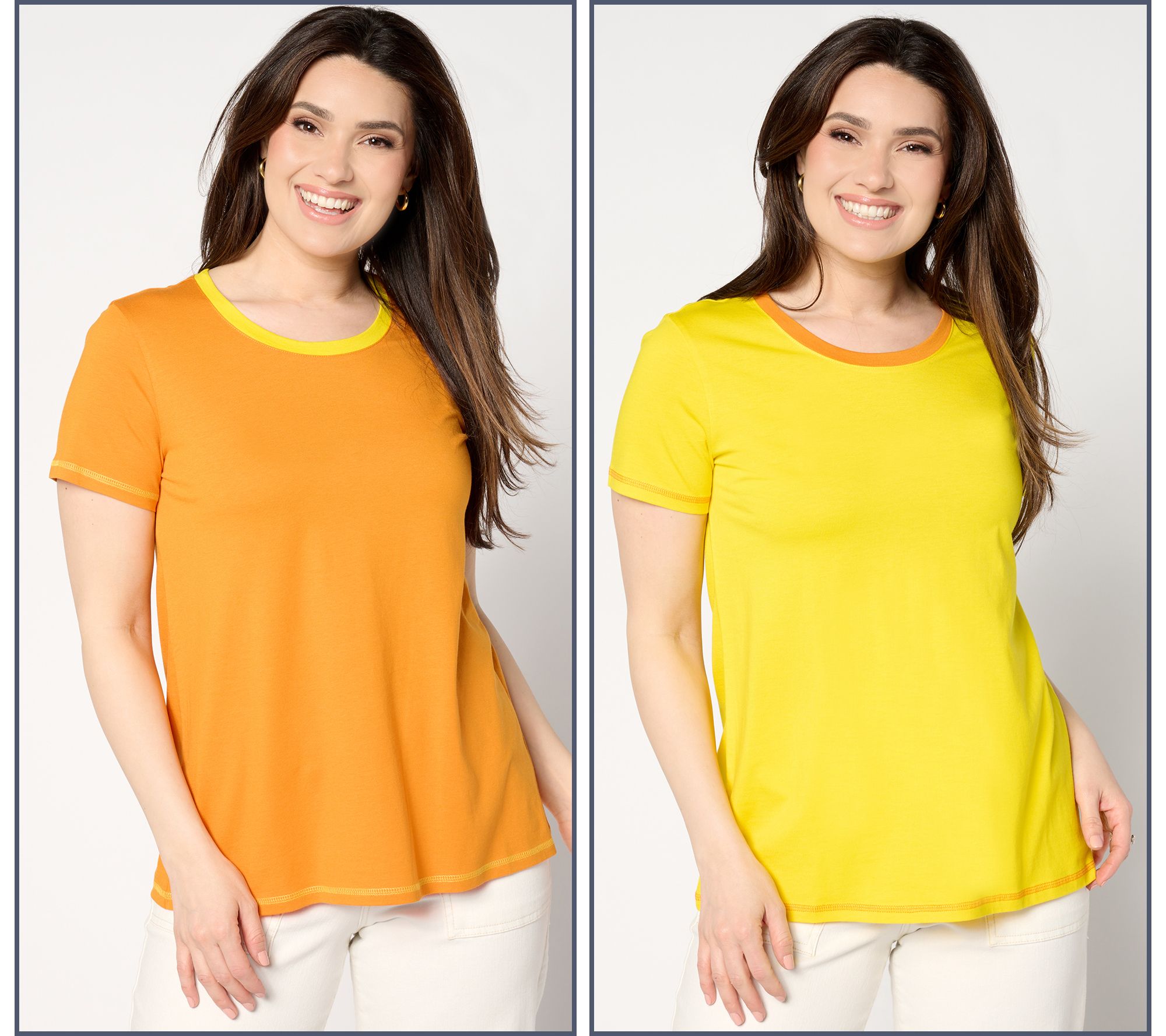 LOGO Principles by Lori Goldstein Colorblock 2-Pack Tops