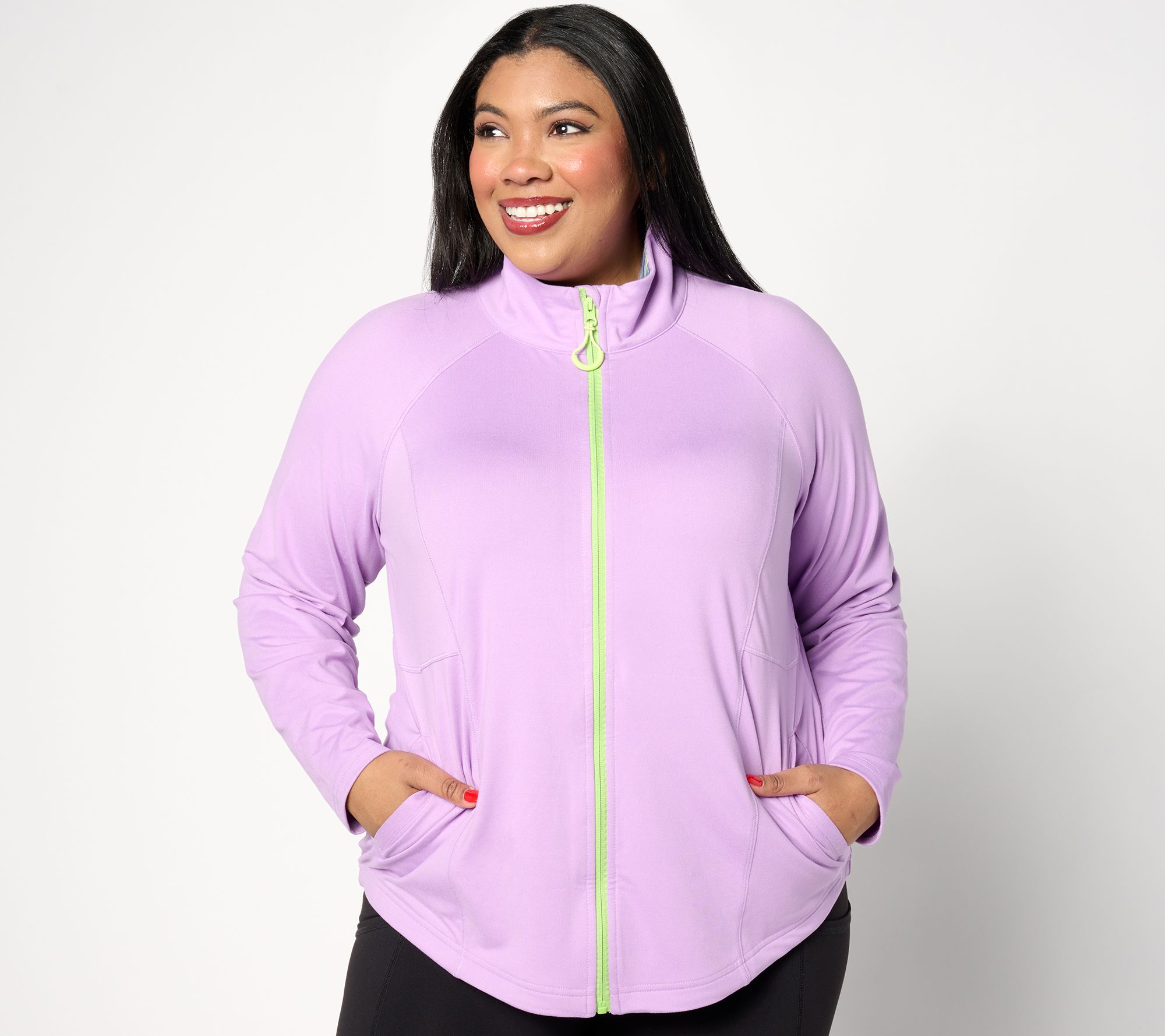 "As Is" Belle Body by Kim Gravel Zip Jacket with Inner Collar