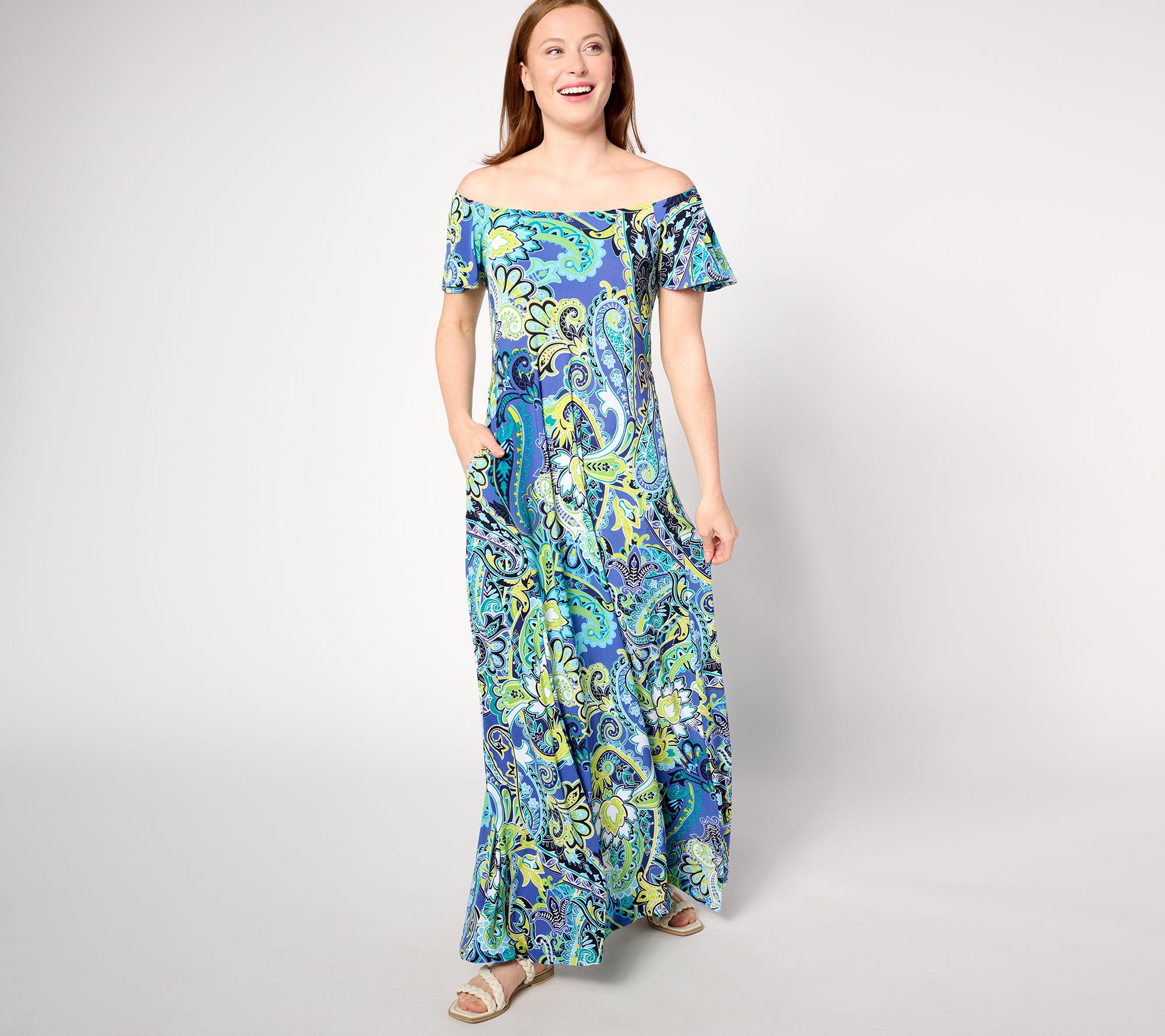 "As Is" Attitudes by Renee Regular Como Jersey Maxi Dress