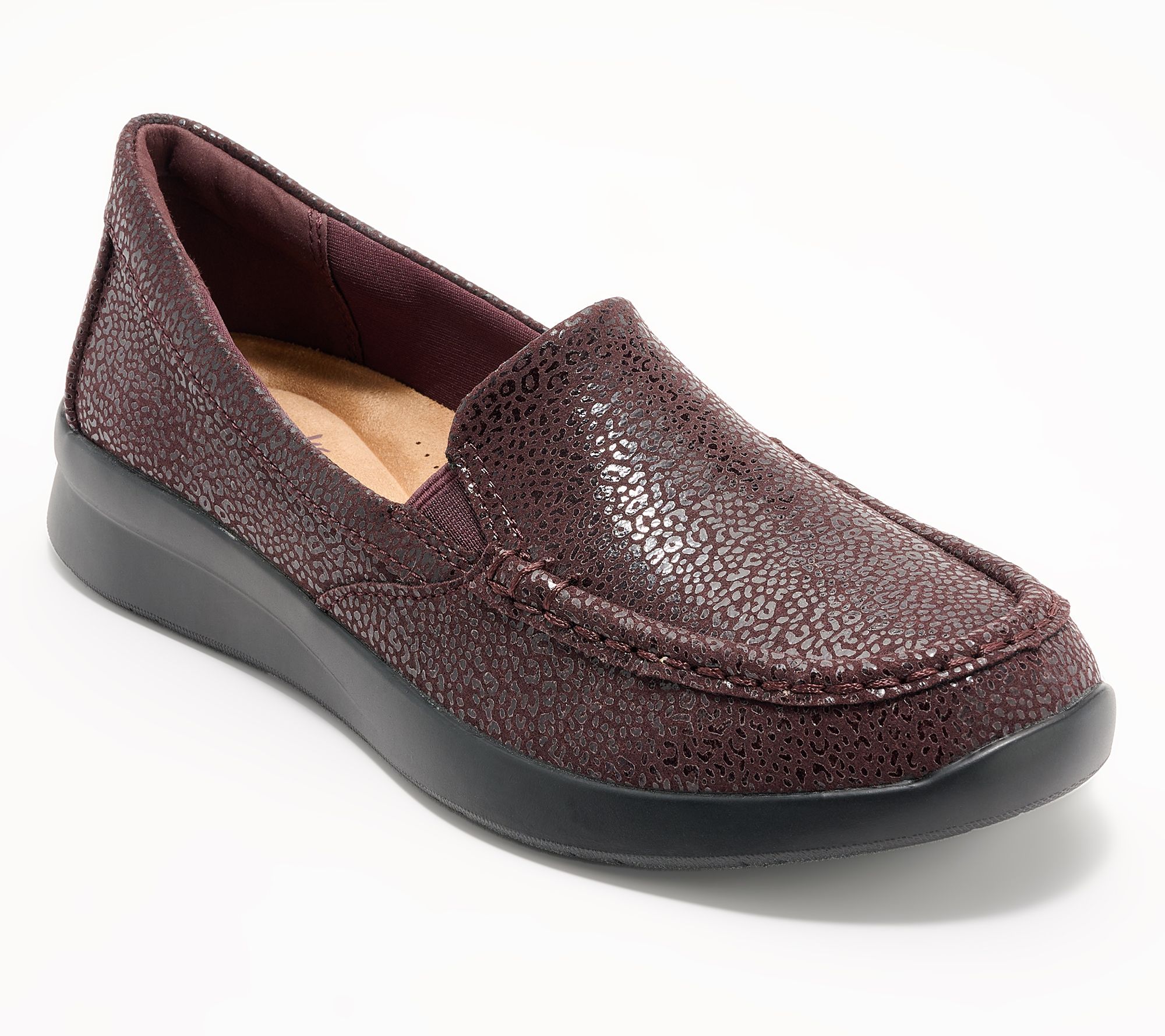 Clarks Collection Cheetah Slip-Ons-Ellowyn Lux