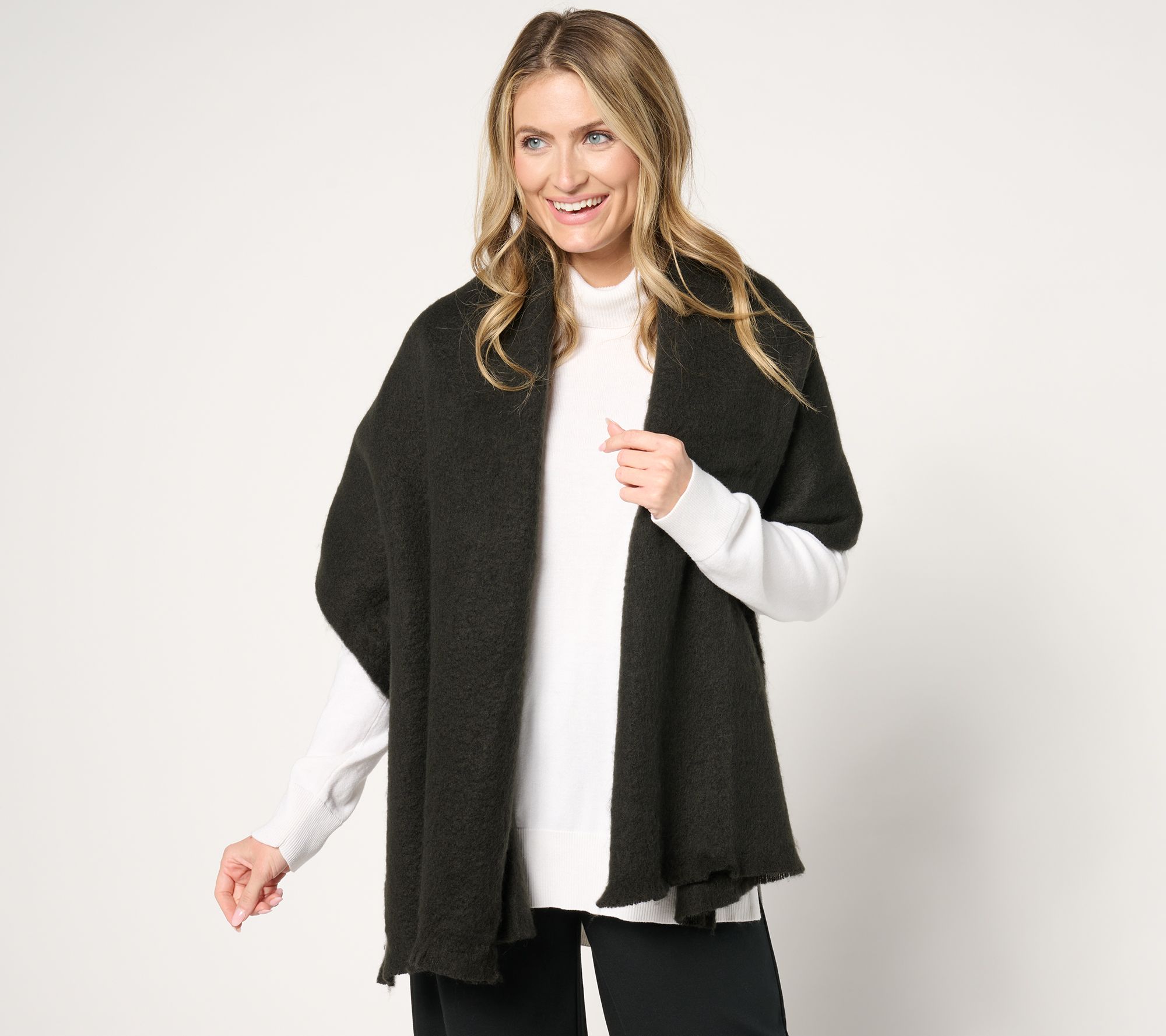 Complliments 69" x 21 1/4" Brushed Blanket Scarf With Fringe