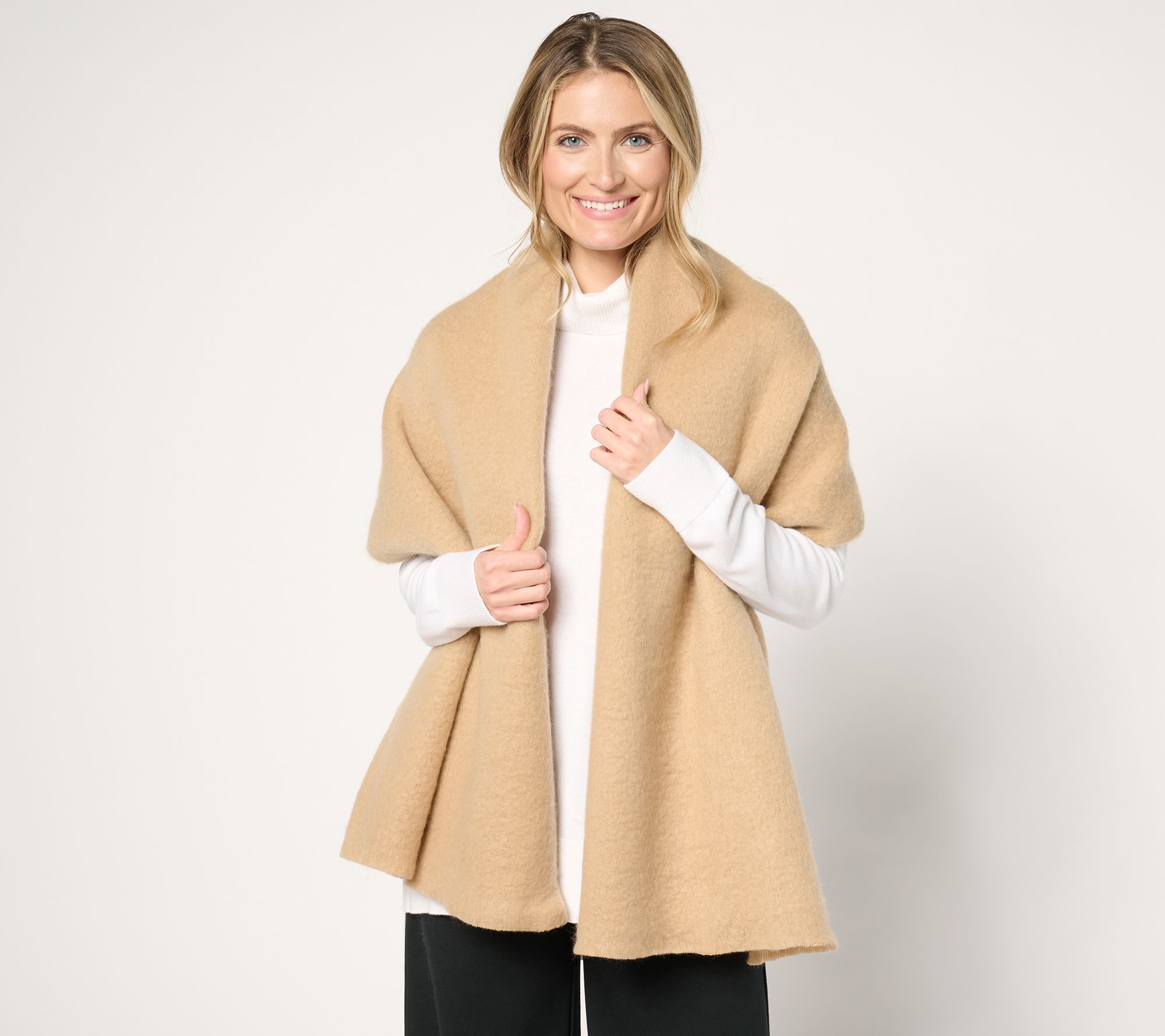 Complliments 69" x 21 1/4" Brushed Blanket Scarf With Fringe