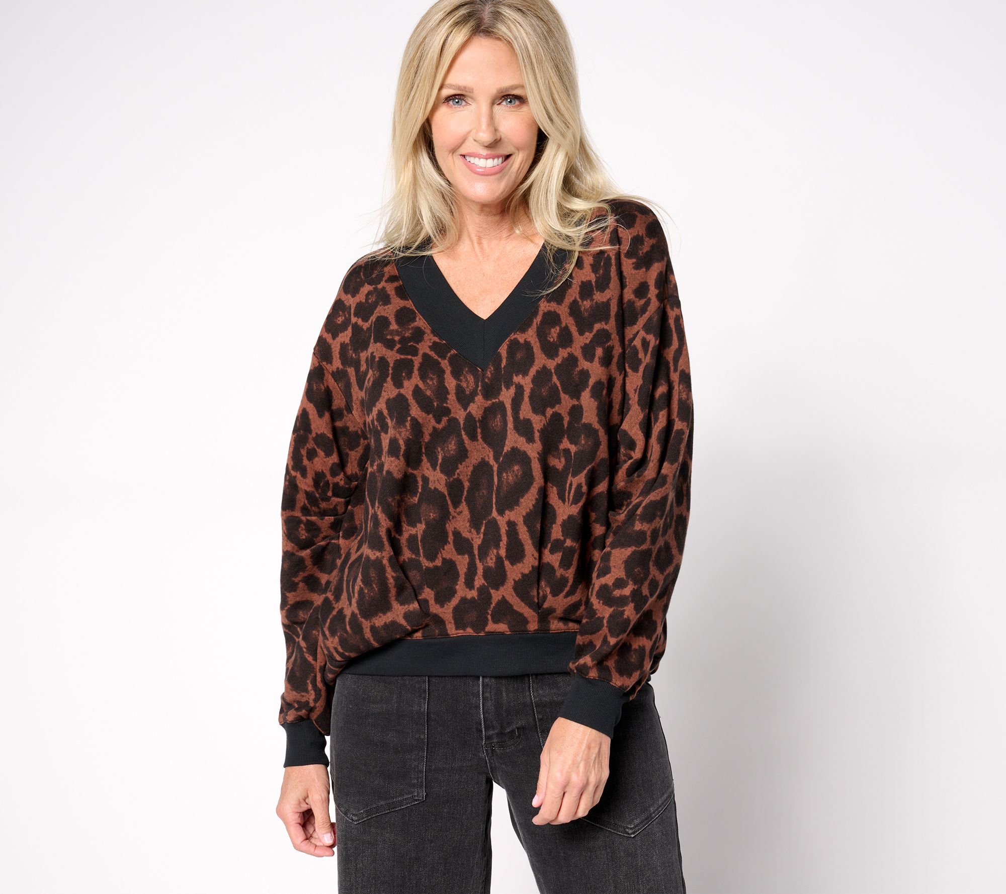 Carla Rockmore Collection Asymmetric French Terry Sweatshirt