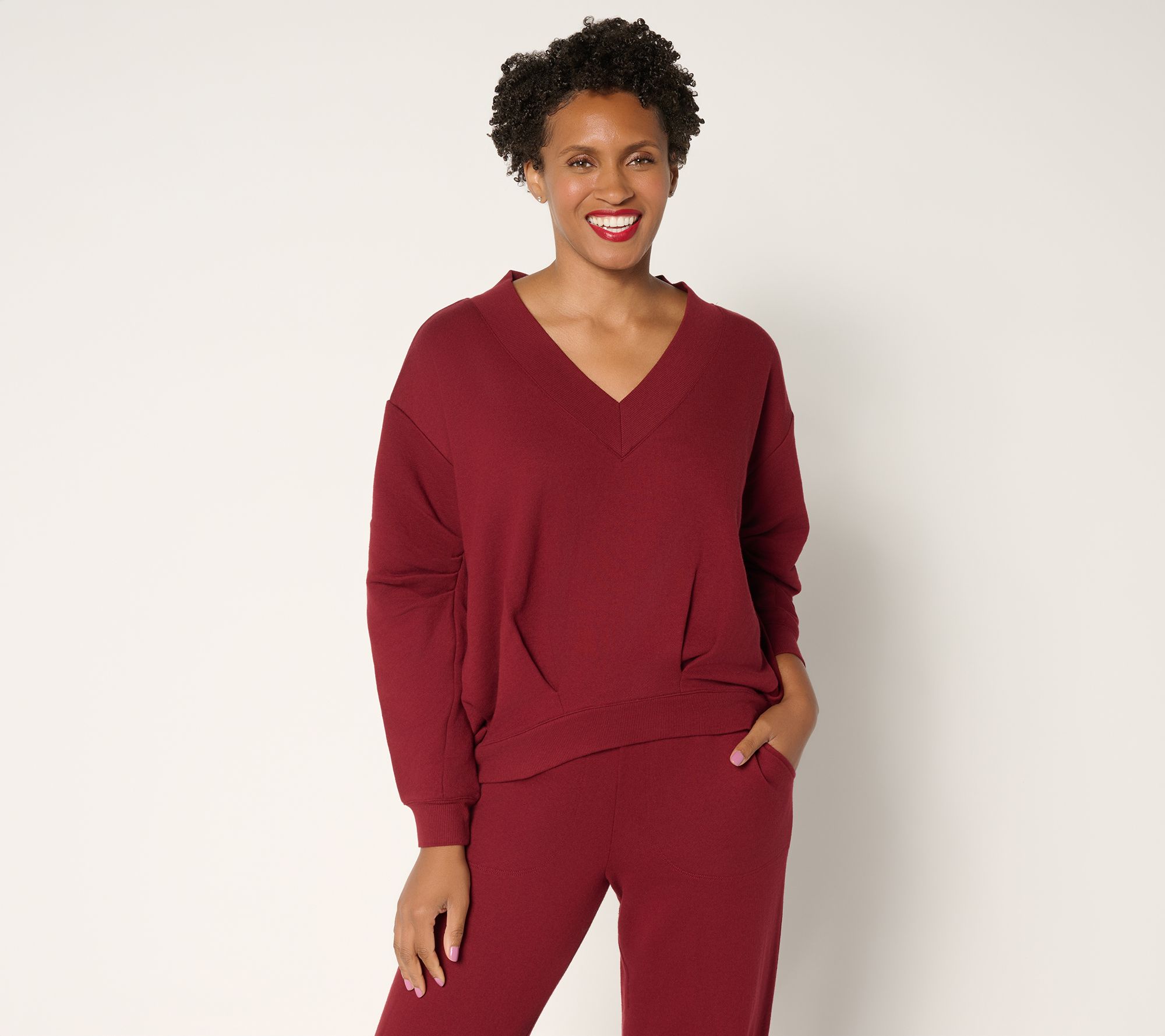 Carla Rockmore Collection Asymmetric French Terry Sweatshirt