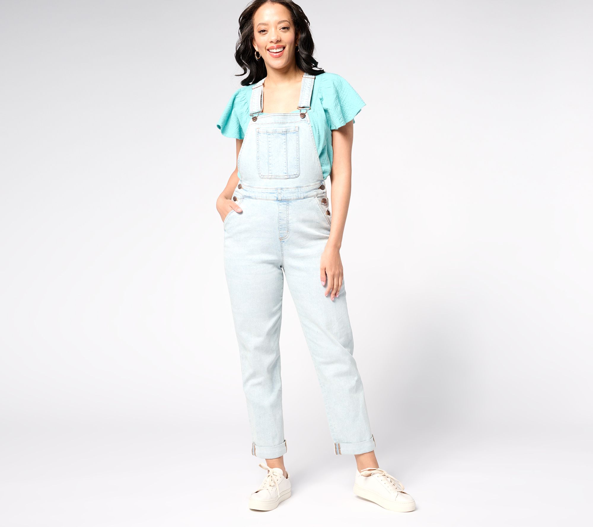 "As Is" Denim & Co. Canyon Retreat Easy Stretch Overall