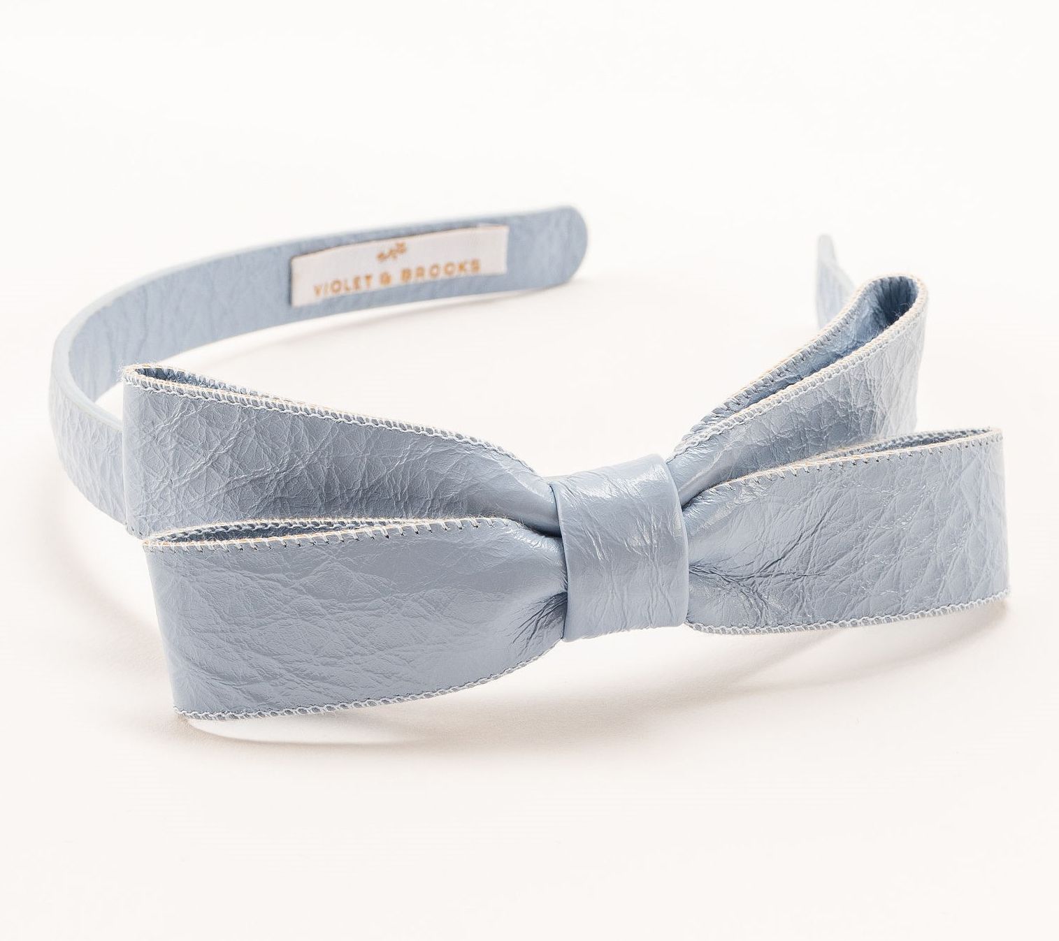 Violet & Brooks Paige Bow Faux Patent Leather Headband