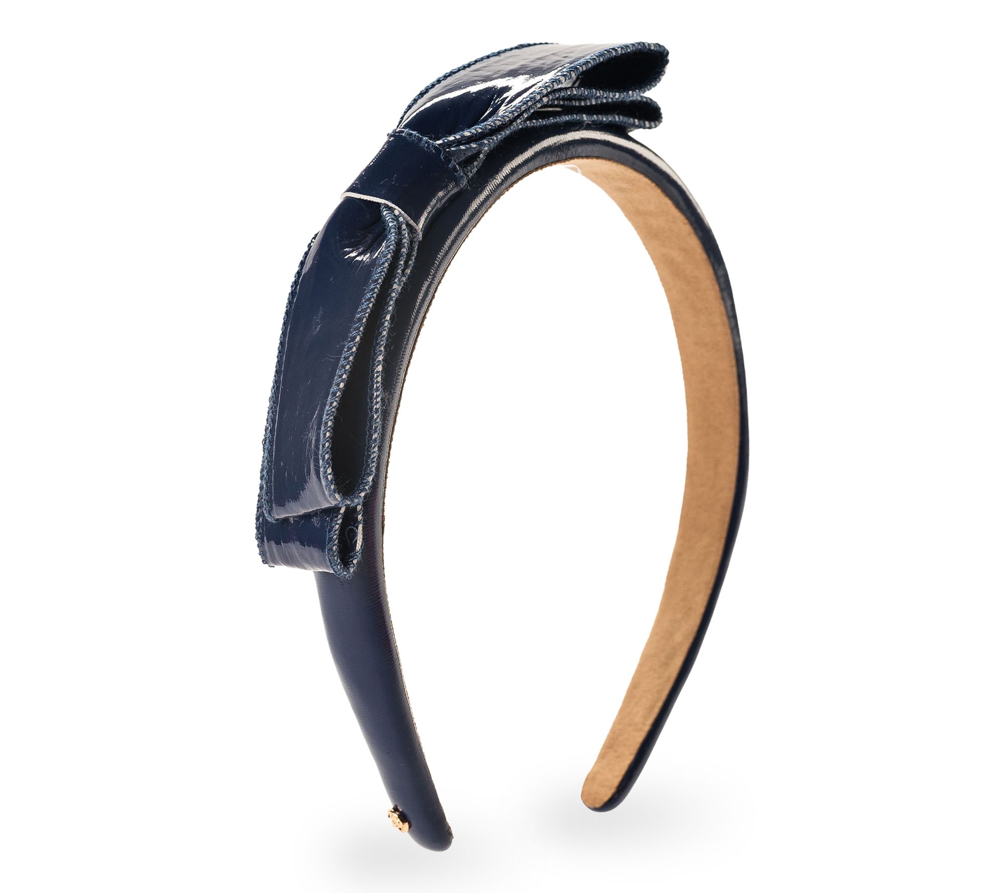 Violet & Brooks Paige Bow Faux Patent Leather Headband