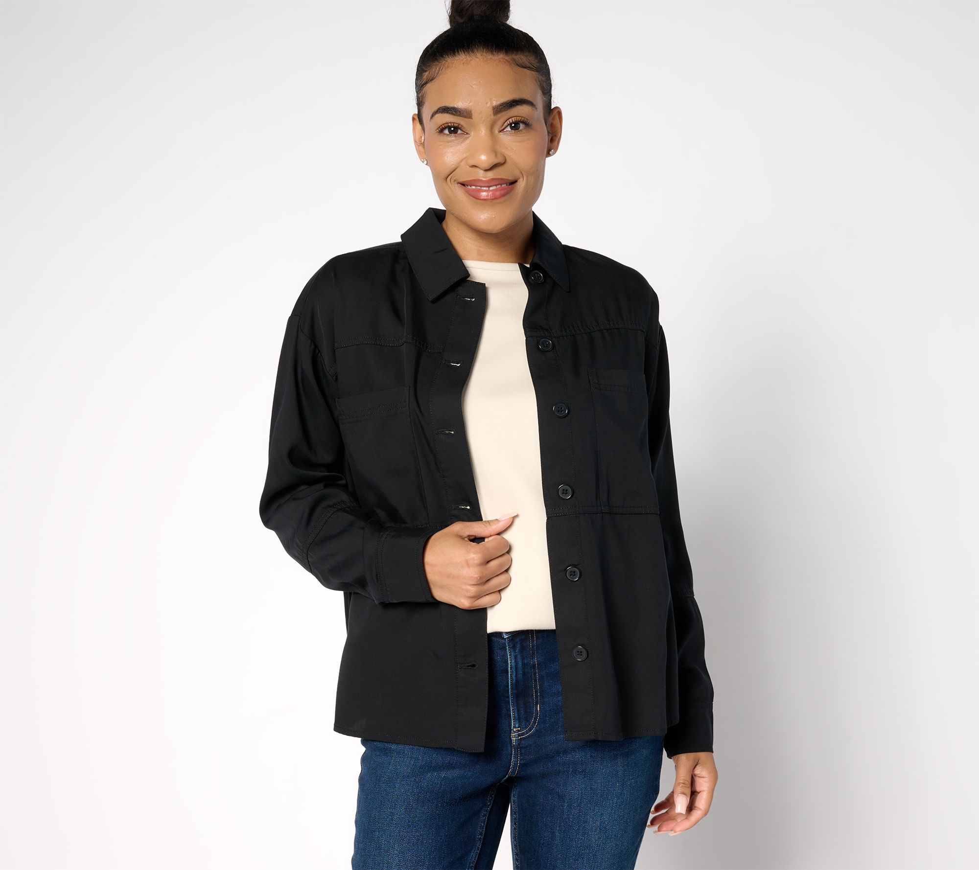 Martha Stewart Signature Utility Button-Front Shacket