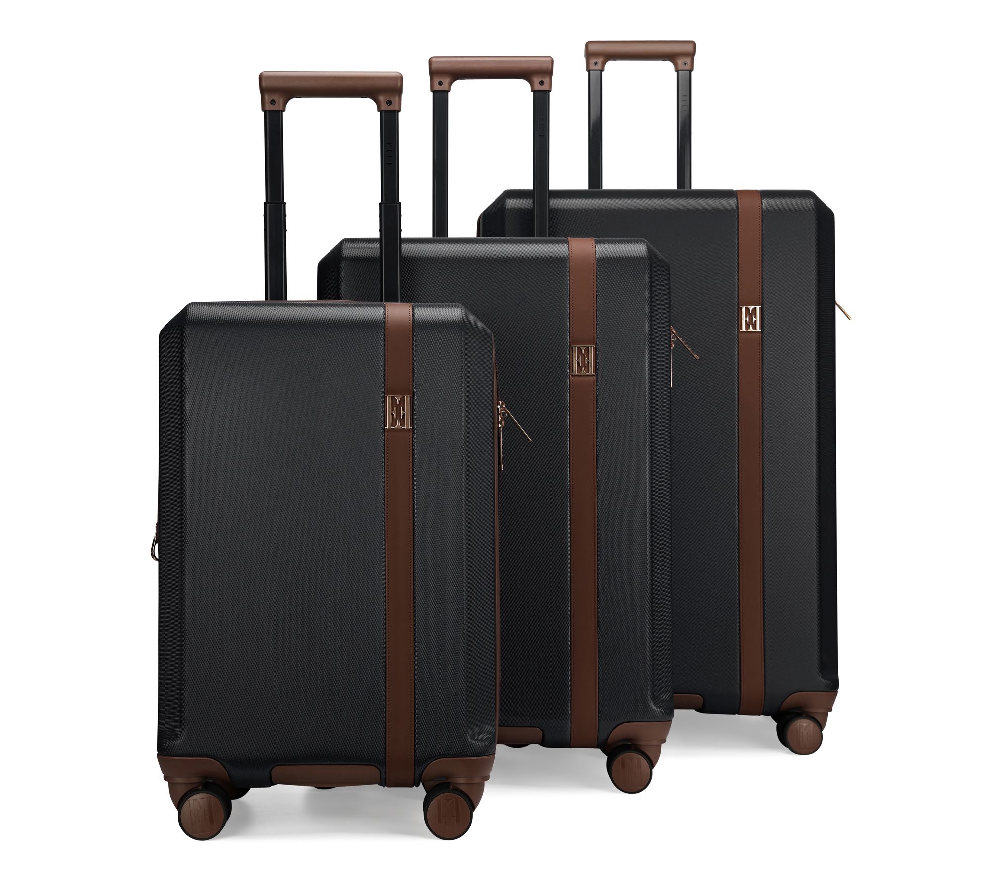 ELLE Luxe Journey Expandable Retro Spinner Luggage 3-Piece Set