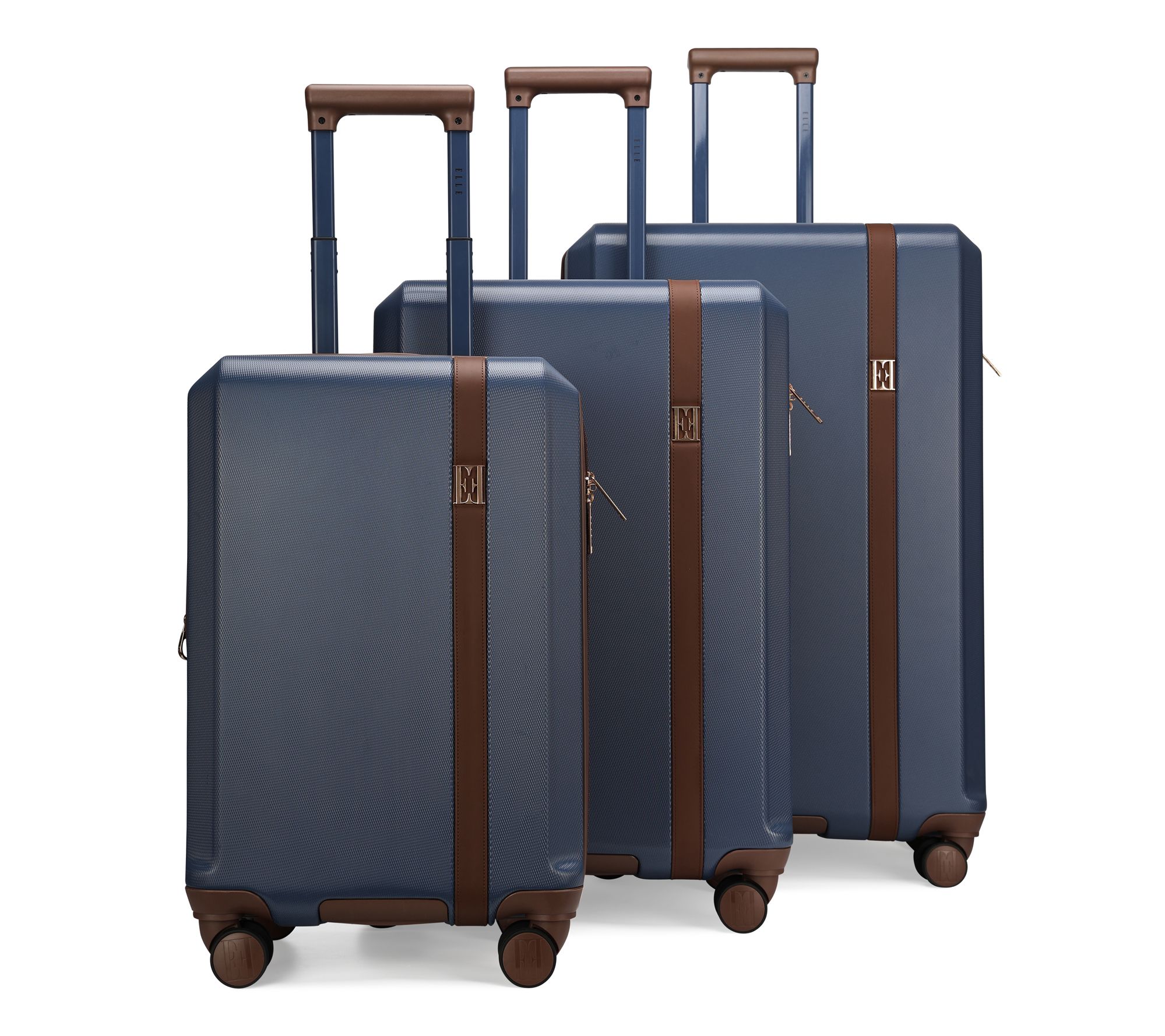 ELLE Luxe Journey Expandable Retro Spinner Luggage 3-Piece Set