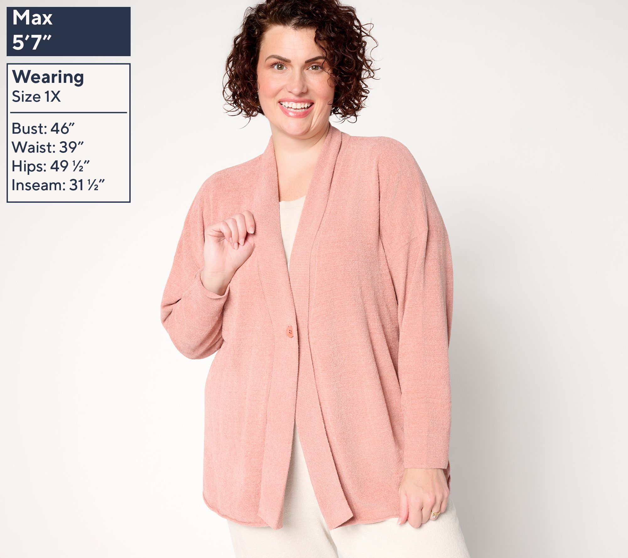 Barefoot Dreams CozyChic Ultra Lite Button Front Rib Collar