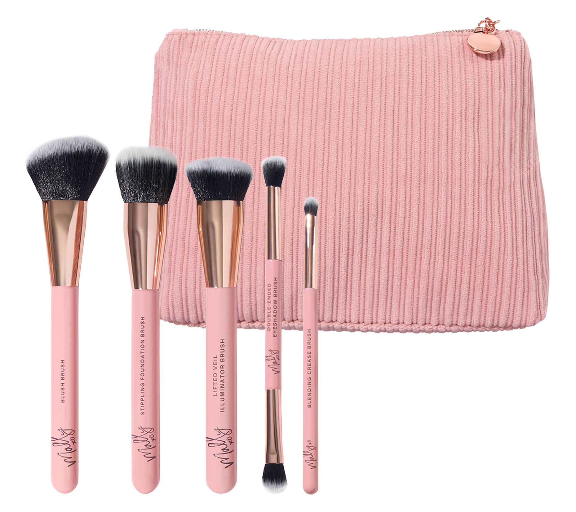 Mally 5-Piece Brush Collection & Makeup Bag