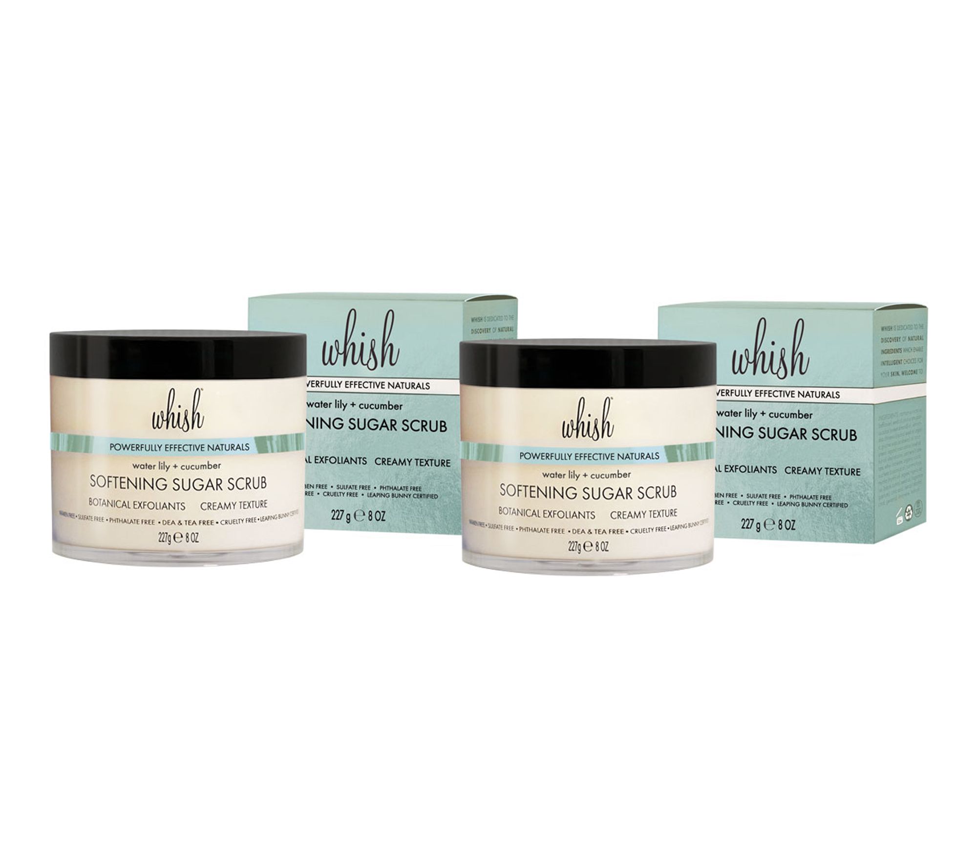 Whish Softening 8oz Sugar Scrub Duo