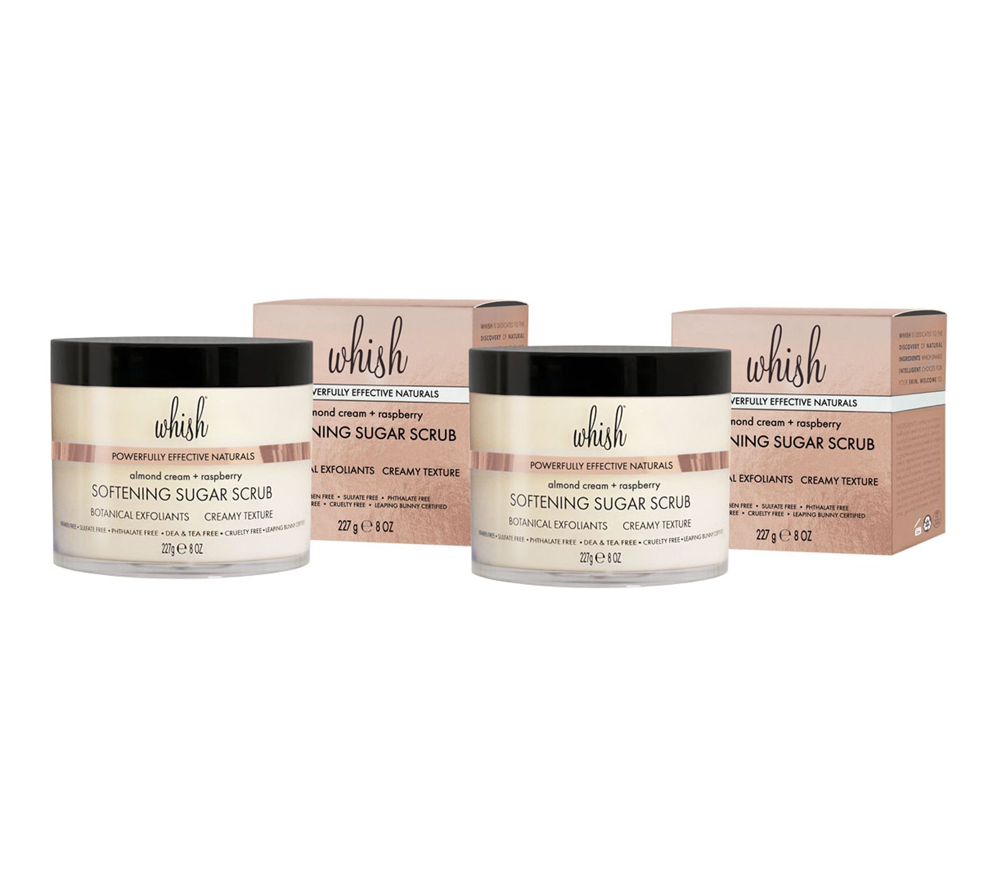 Whish Softening 8oz Sugar Scrub Duo