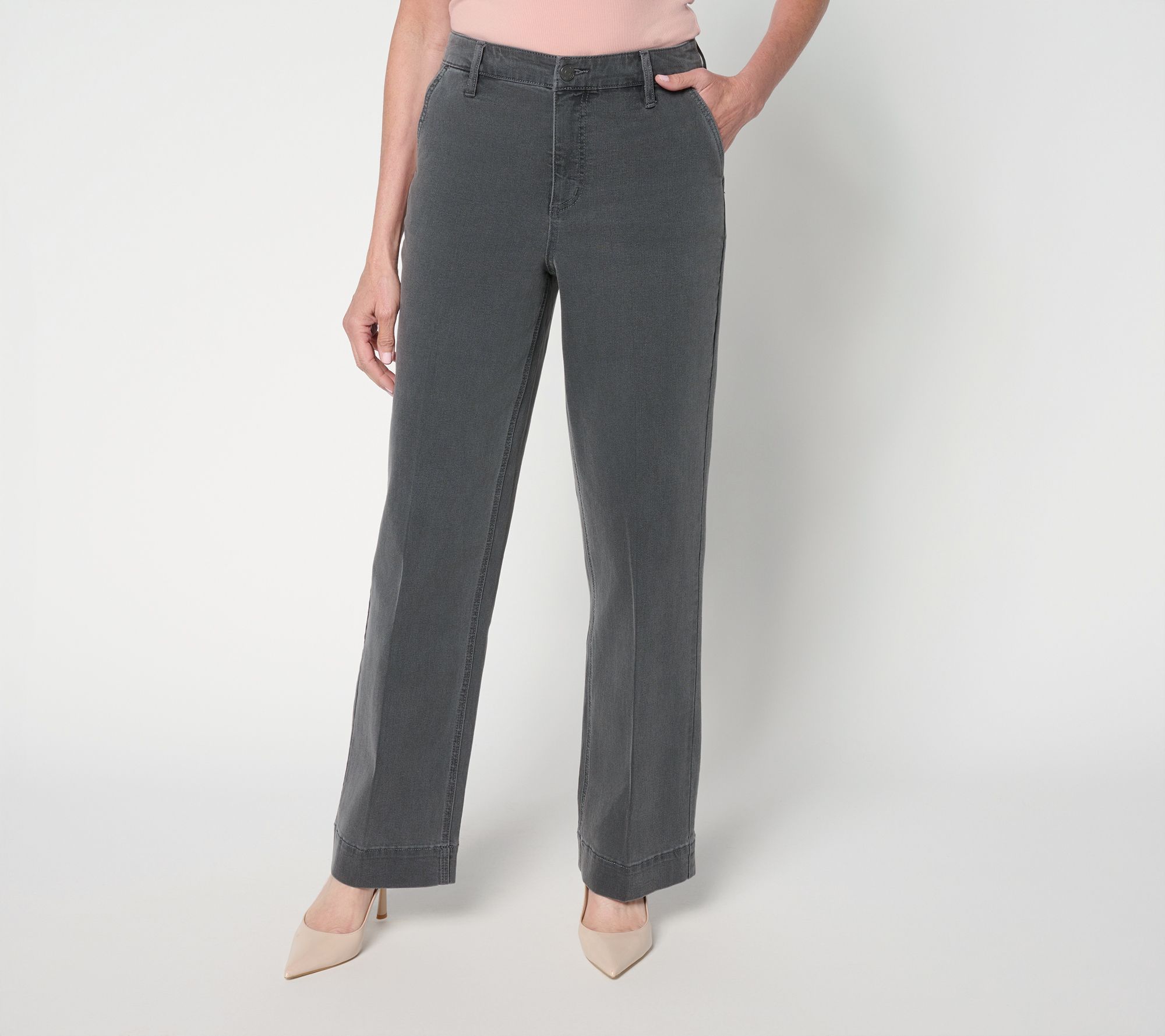 Susan Graver Regular Stretch Denim Trouser Jean