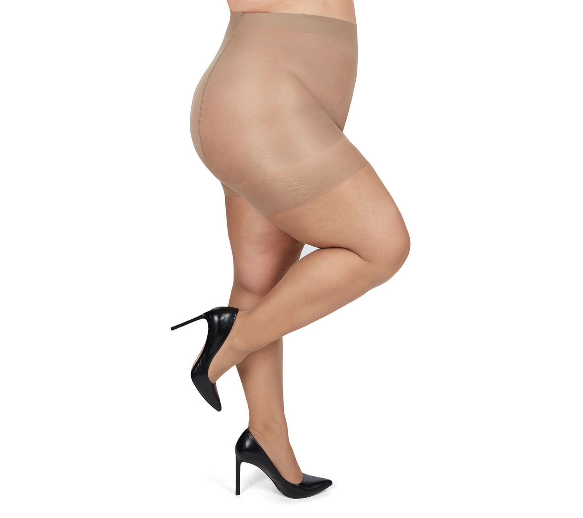 MeMoi Plus Curvy Control Top Silky Sheer Pantyhose