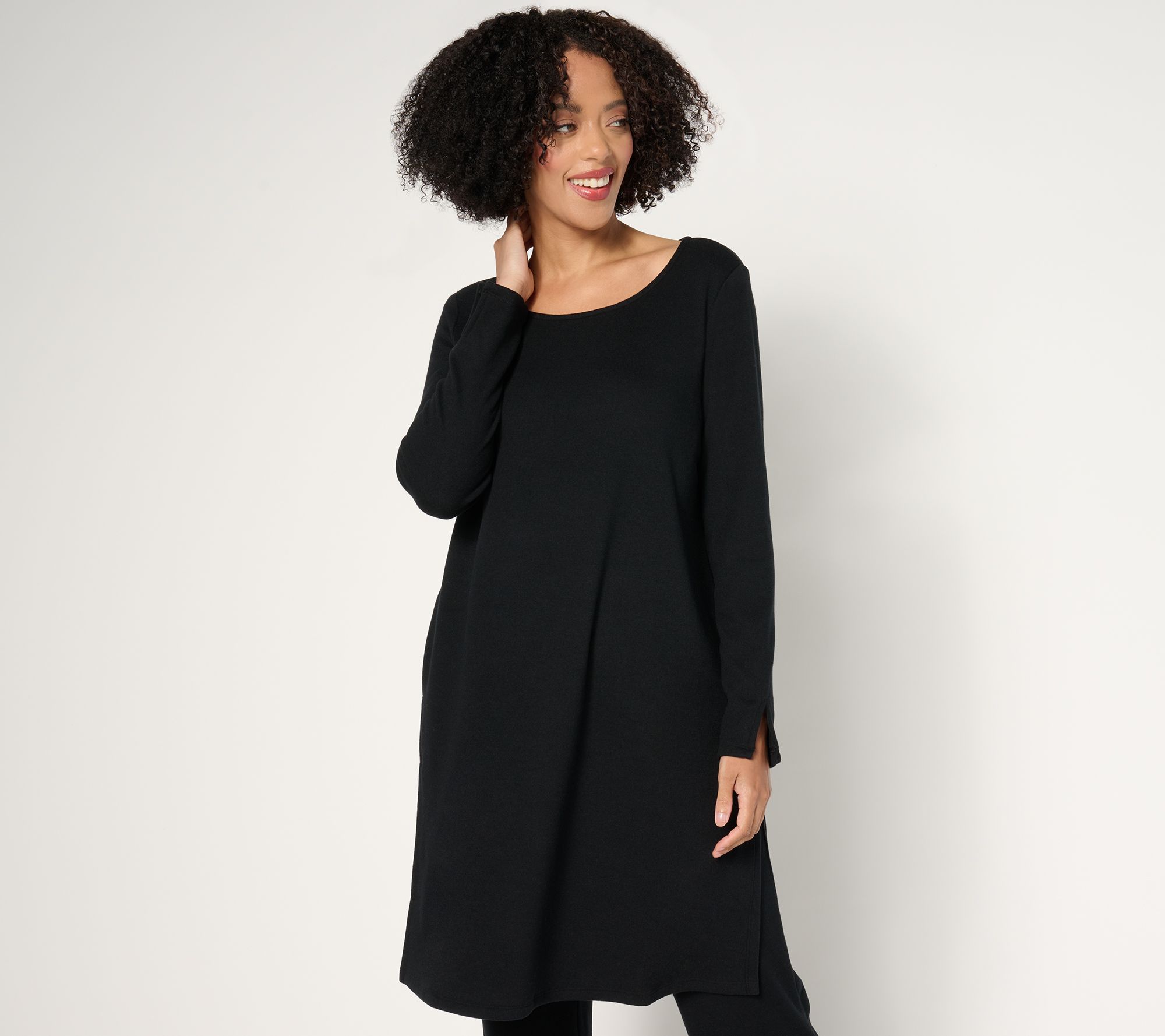 "As Is" Attitudes by Renee Regular Casa Cozy Crew Neck Tunic