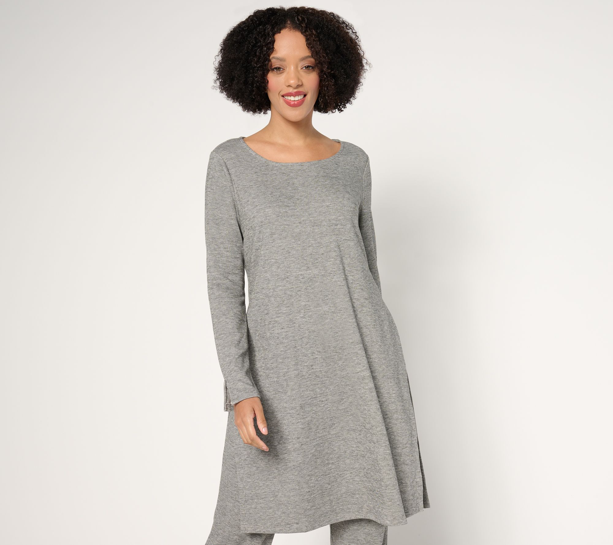 "As Is" Attitudes by Renee Regular Casa Cozy Crew Neck Tunic