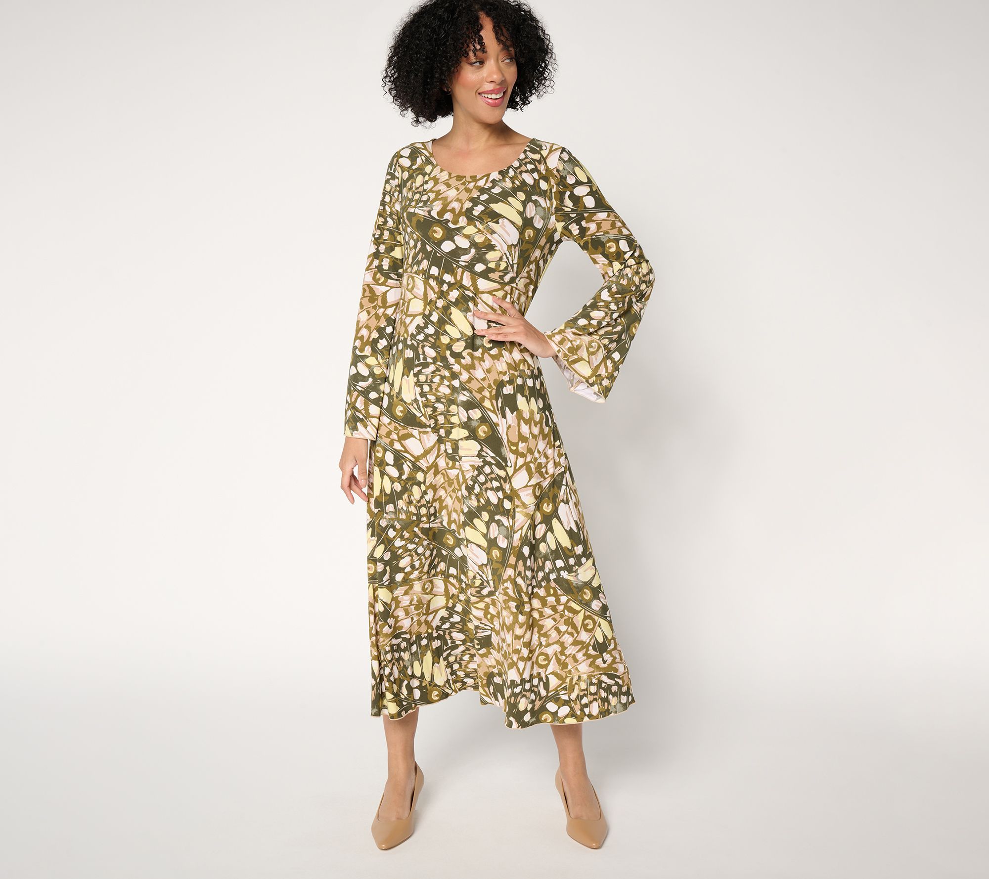 "As Is" Attitudes by Renee Petite Como Jersey Midi Dress