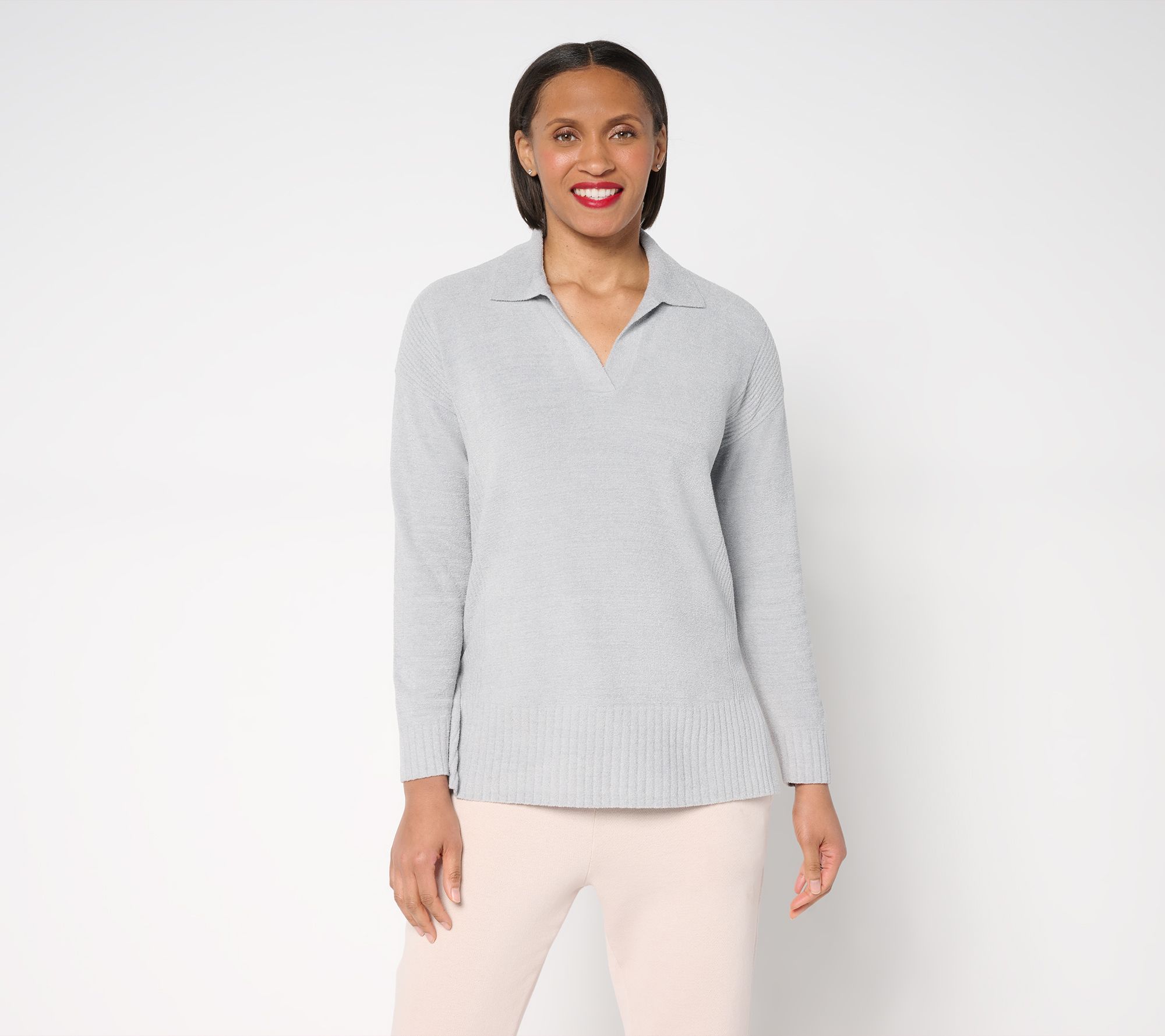 "As Is" Barefoot Dreams CozyChic Ultra Lite Collared Pullover
