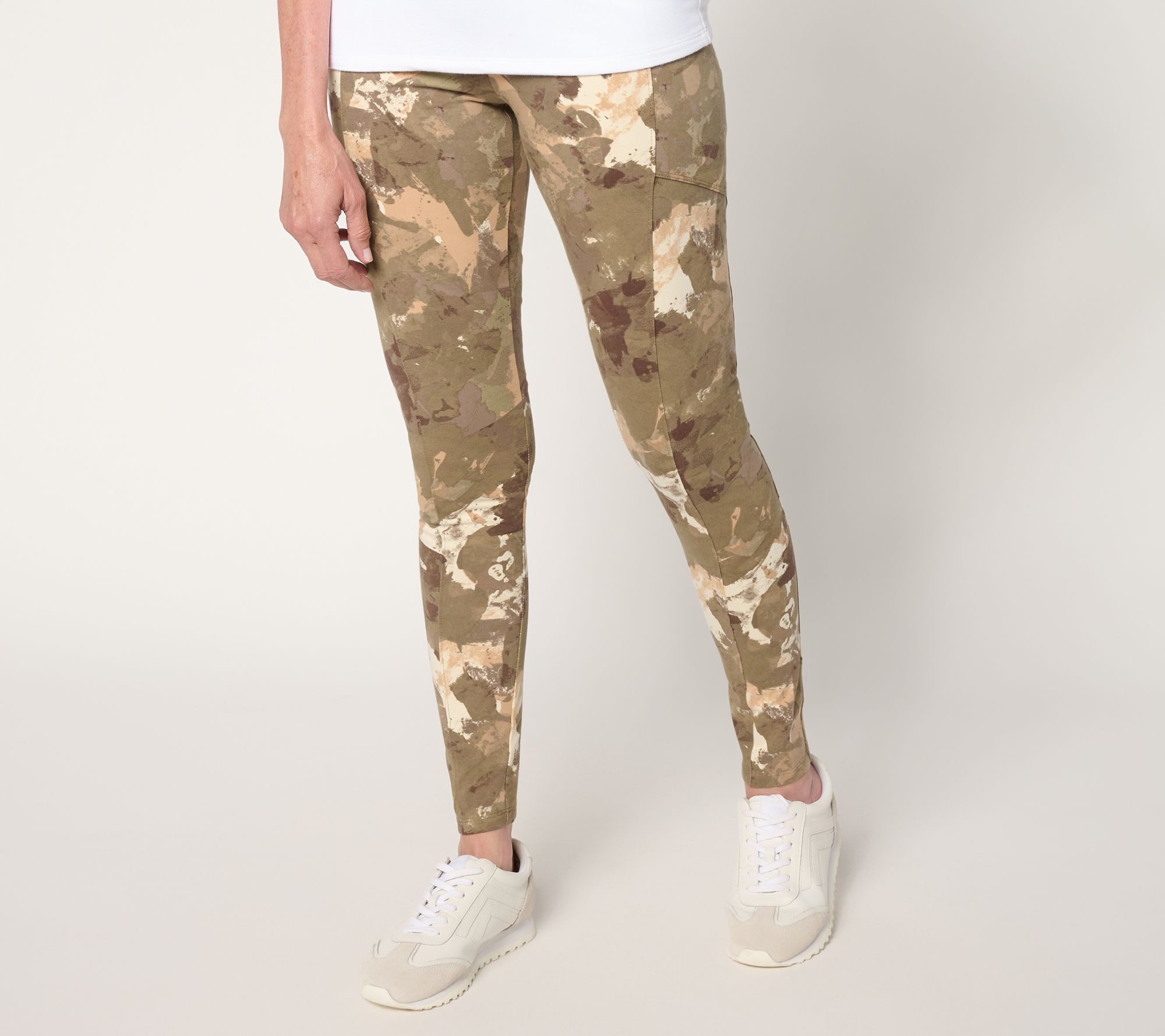 LOGO Layers by Lori Goldstein Regular Printed Knit Leggings