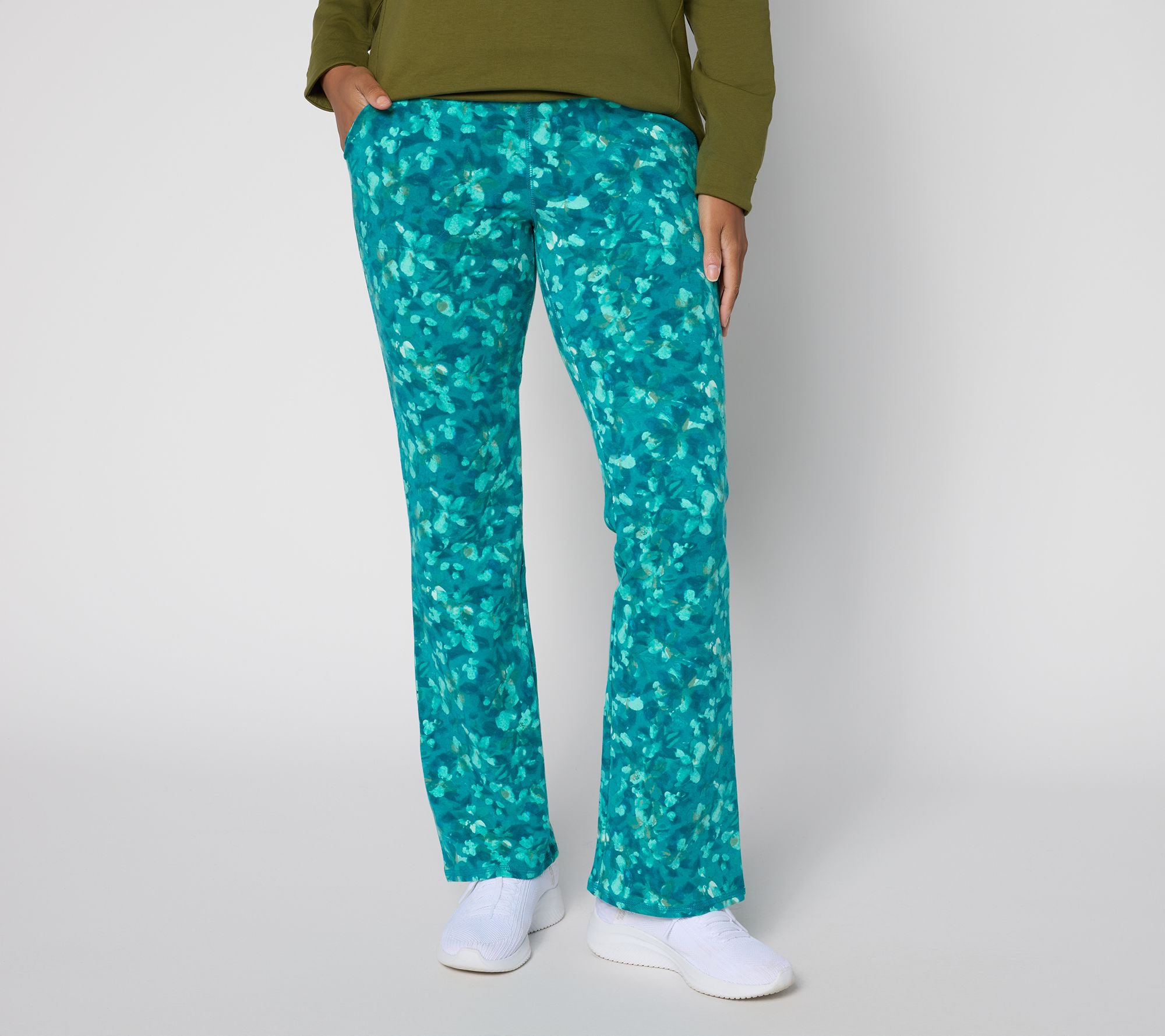 Denim & Co. Active Petite Duo Stretch Lightly Boot Pants