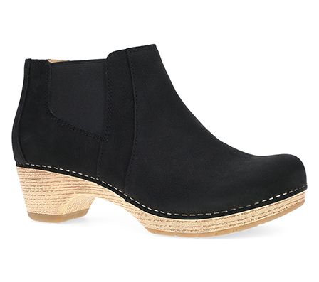 Dansko Lane Black Milled Nubuck Leather Boot
