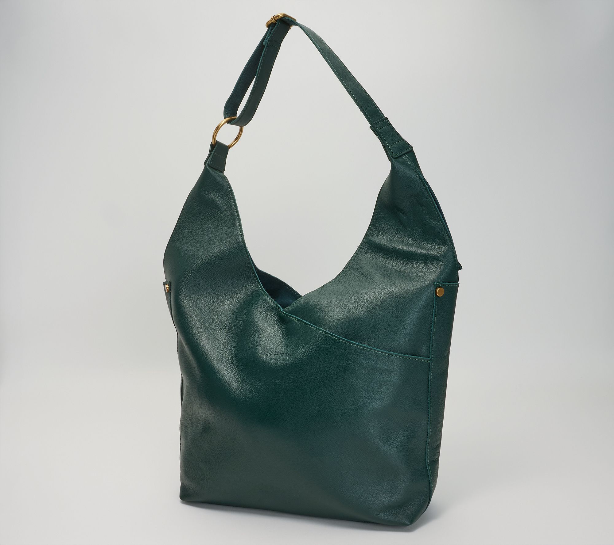 American Leather Co. Aly Leather Adjustable Strap Hobo
