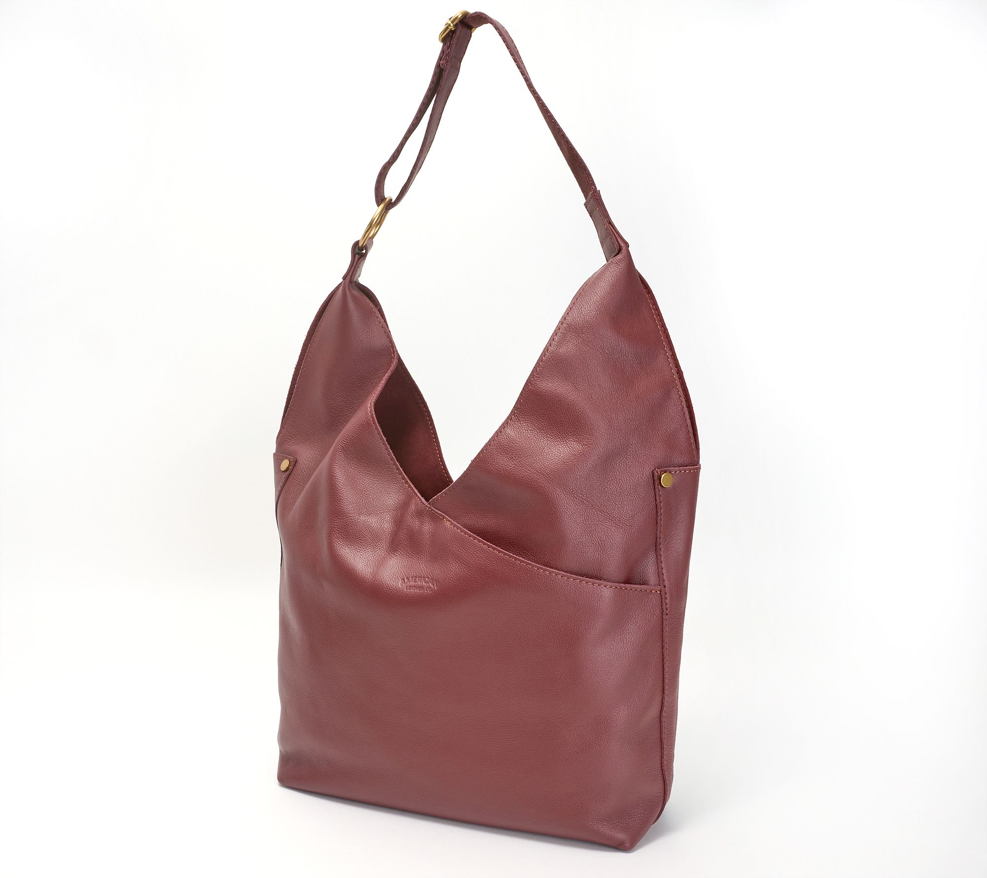 American Leather Co. Aly Leather Adjustable Strap Hobo