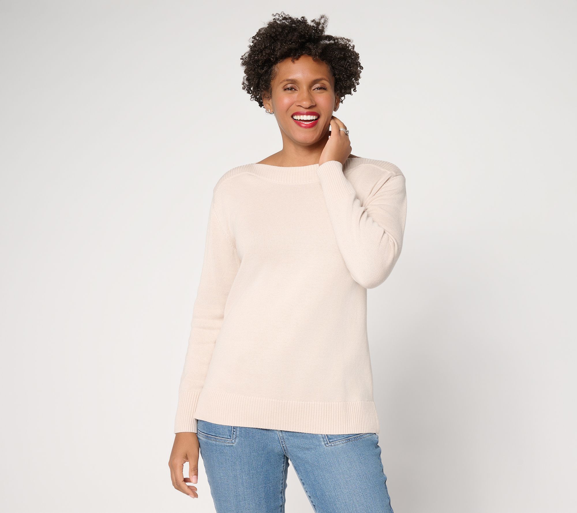 Belle by Kim Gravel Kim's Favorite Boat Neck Sweater