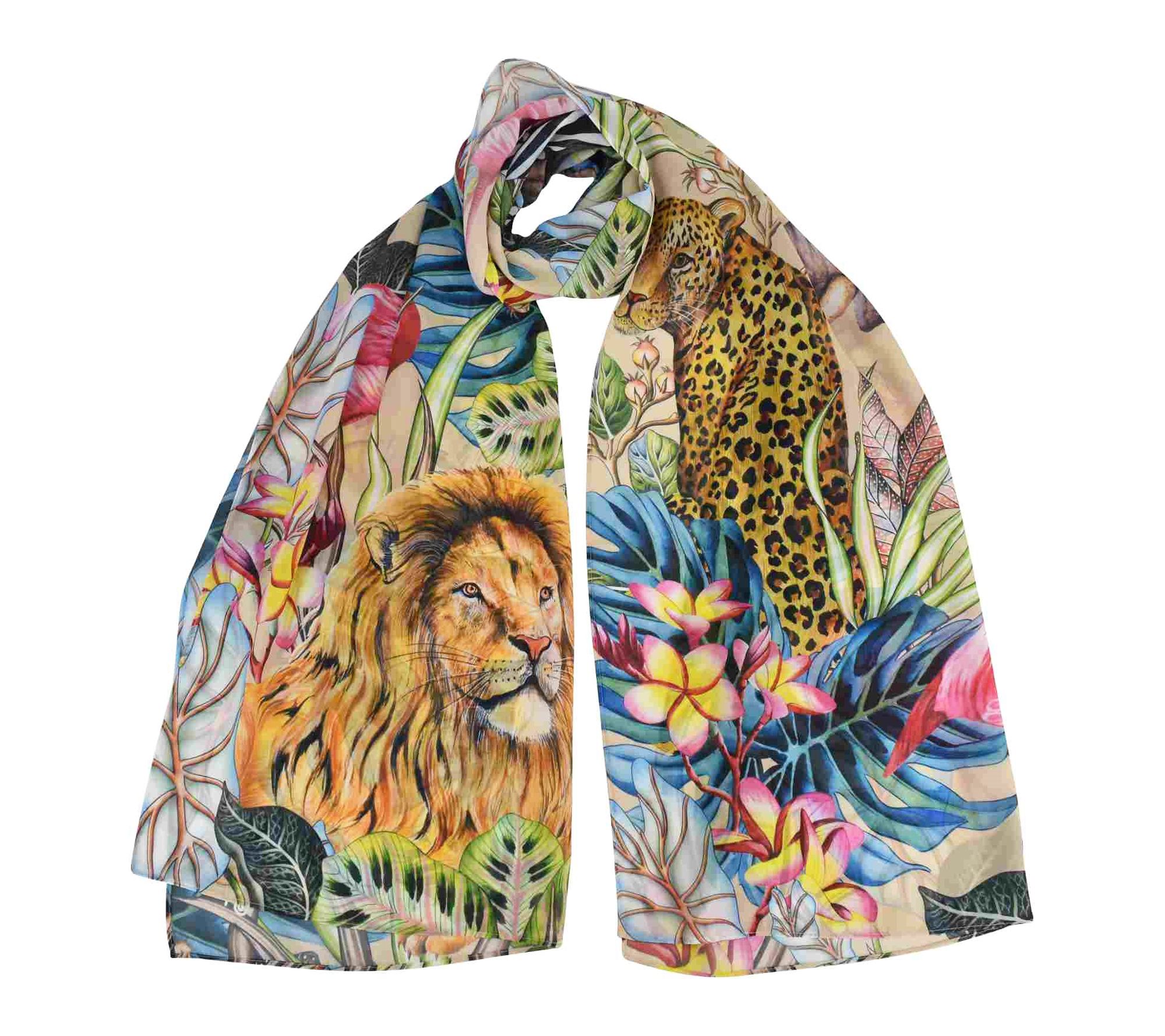 Anuschka Printed 24" x 72" Chiffon Scarf