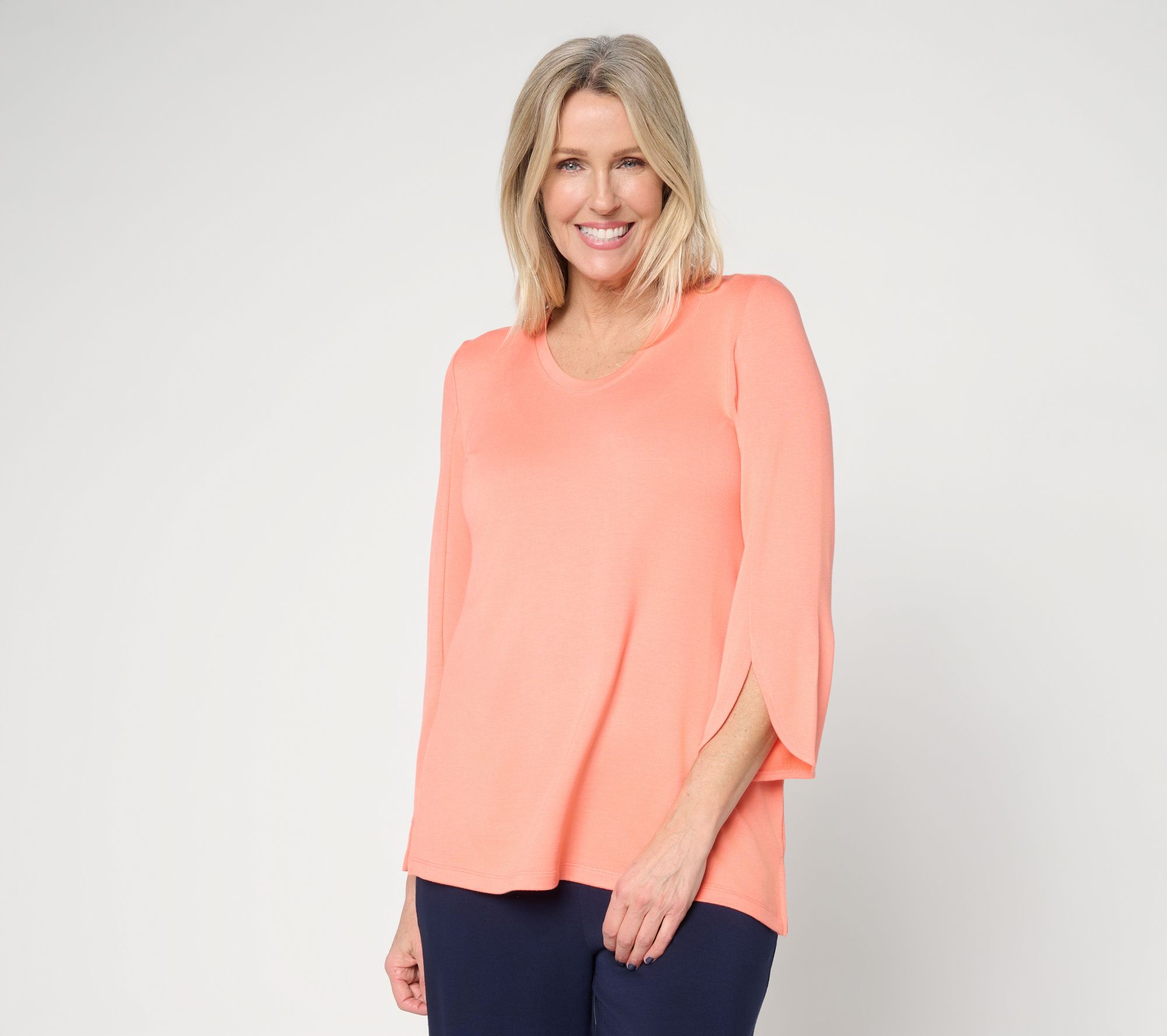 Brandis Dress Out Loud Acquitted Knit Dolphin Sleeve U Neckline Top