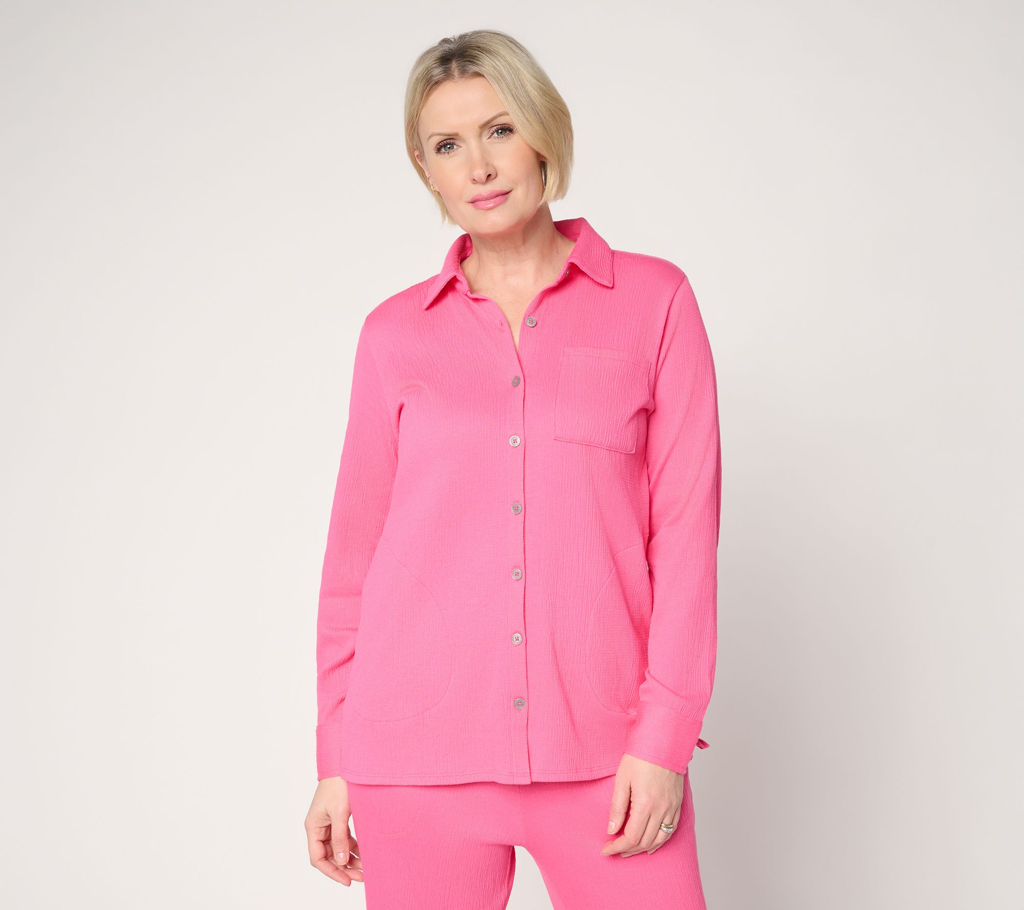 Belle by Kim Gravel Regular Packabelle Big Shirt with Pockets