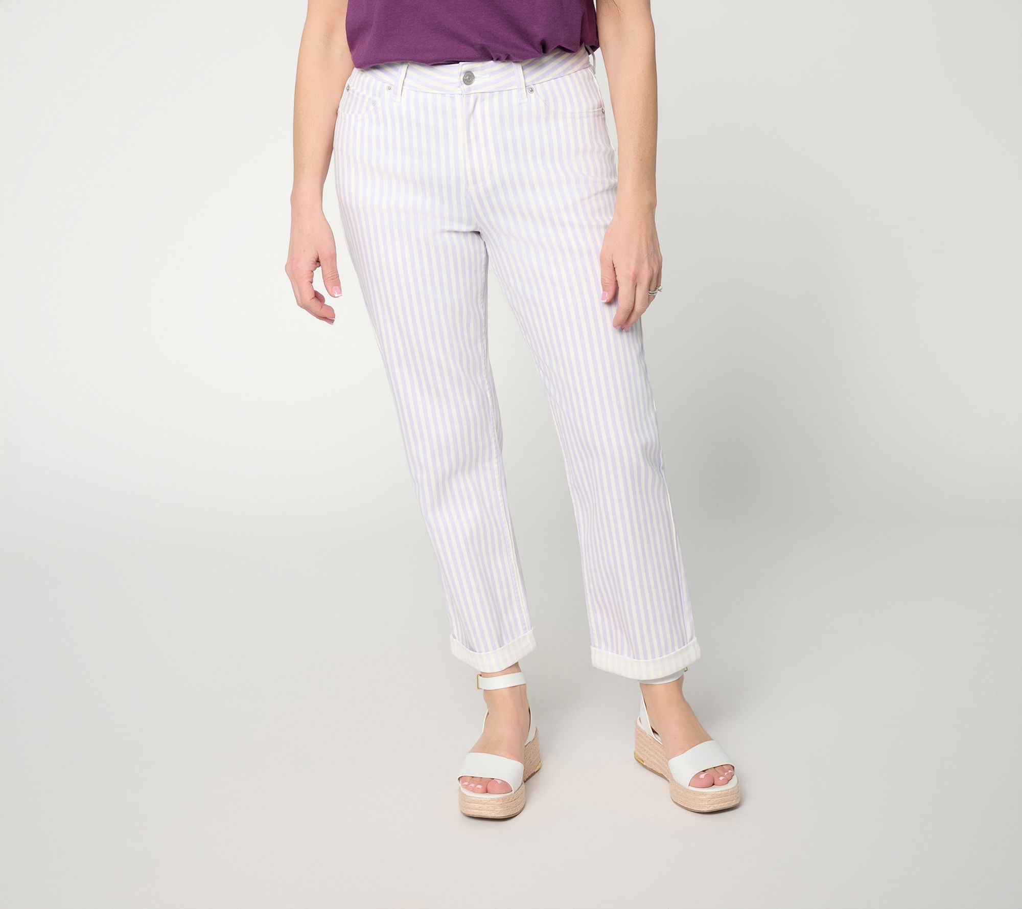 LOGO by Lori Goldstein Petite PD Railroad Boyfriend Jean