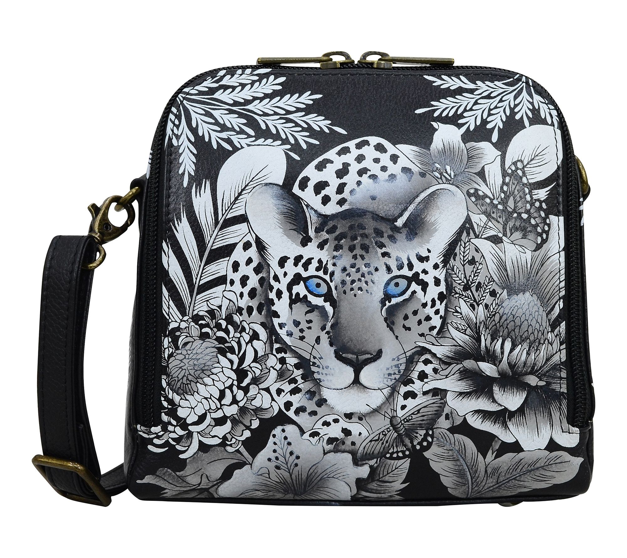 Anushcka Painted Leather Zip Around Travel Orga nizer