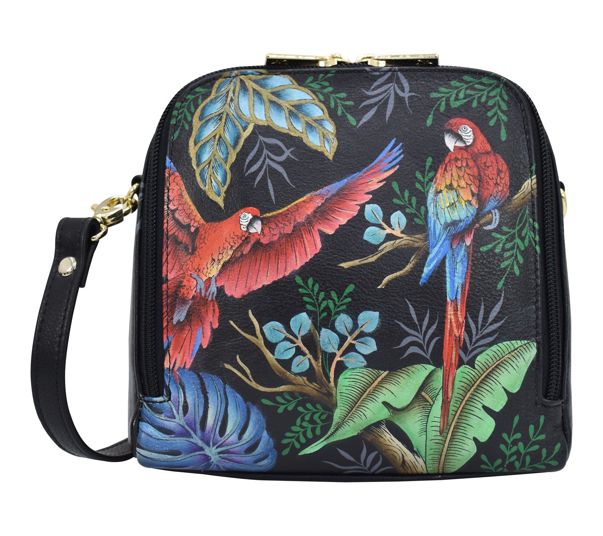Anuschka Painted Leather Zip Around Travel Organizer