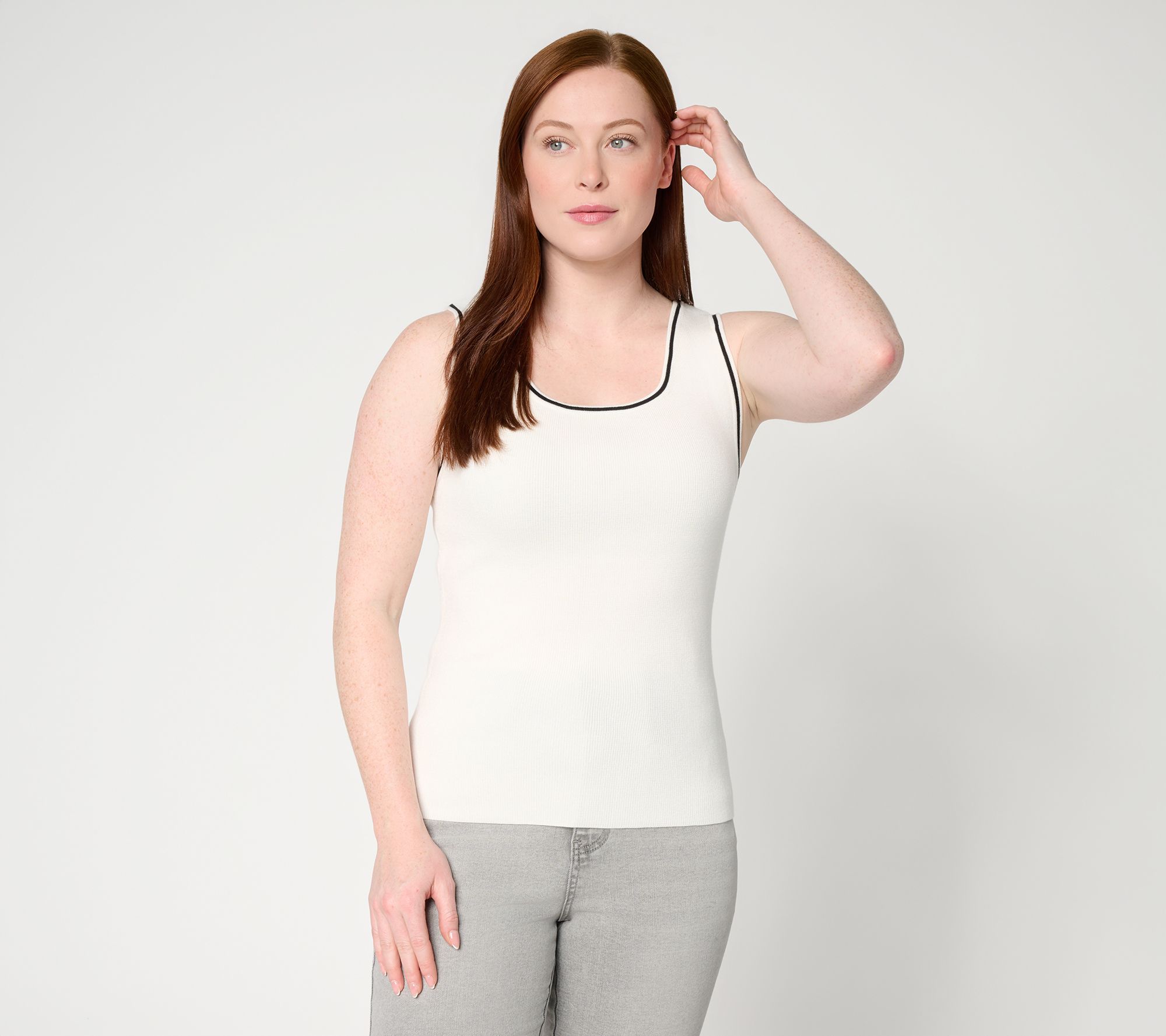 RM Studio x Rebecca Minkoff Compact Knit Luxe Tank with Trim